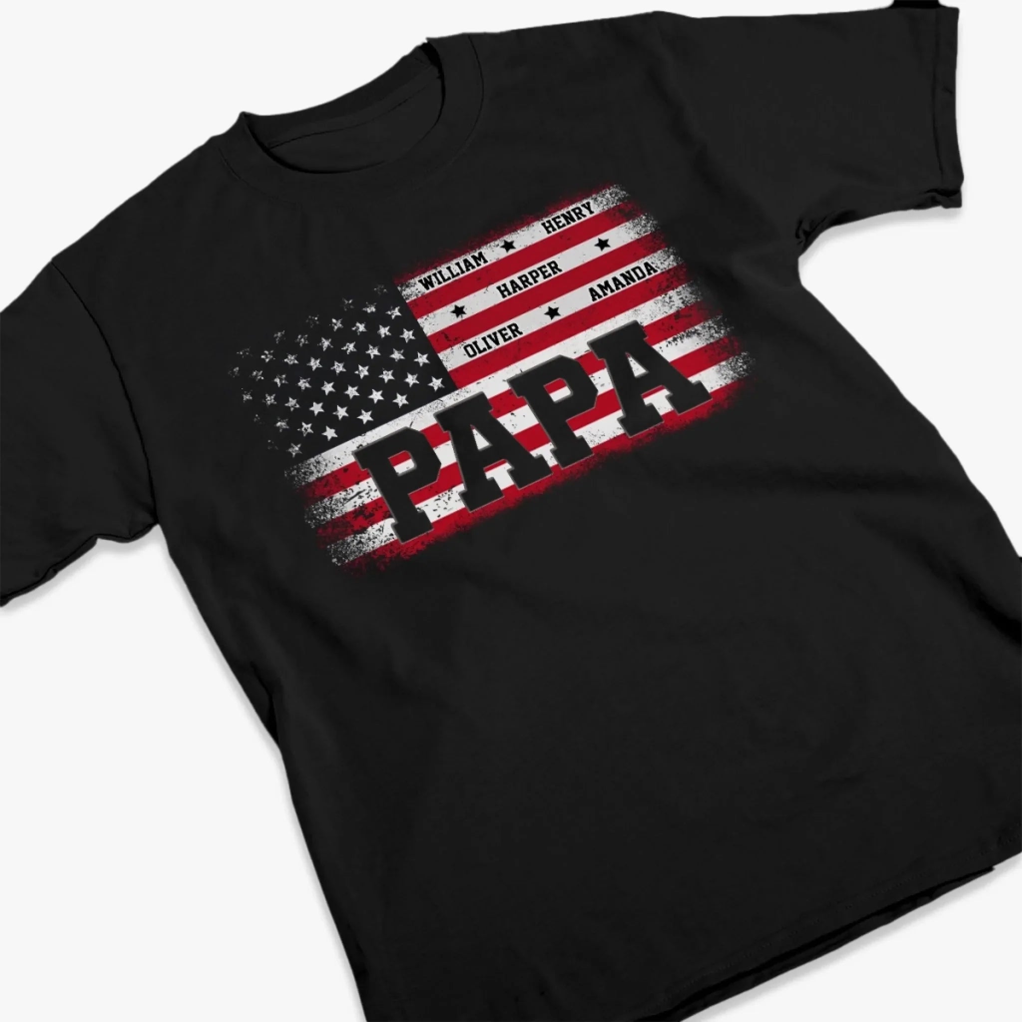 United Under Papa’s Love - Family Personalized Custom Unisex T-shirt, Premium T-shirt, Hoodie - Father's Day, Gift For Dad, Grandpa