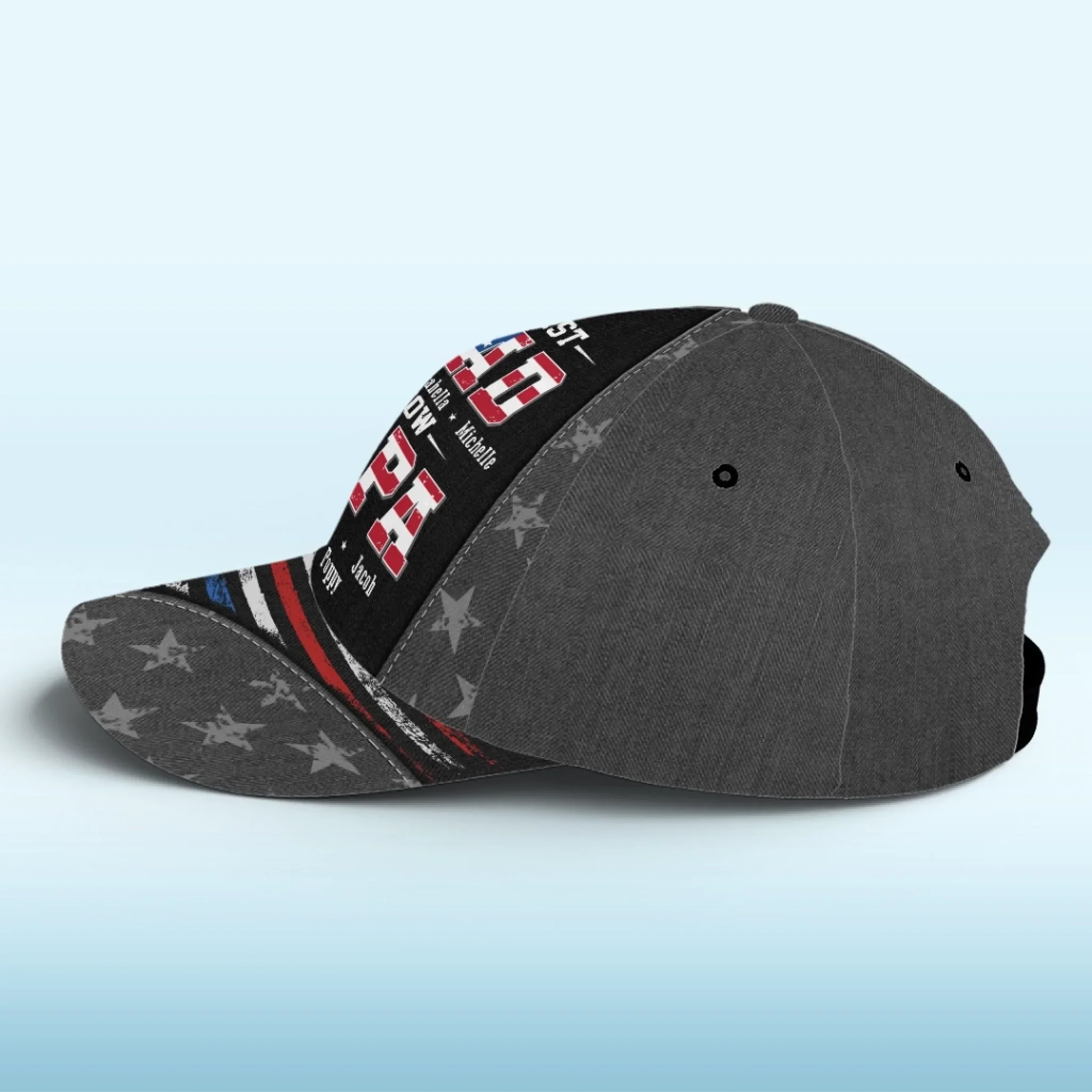 First Dad, Now Grandpa - Family Personalized Custom Hat, All Over Print Classic Cap - Father's Day, Gift For Dad, Grandpa