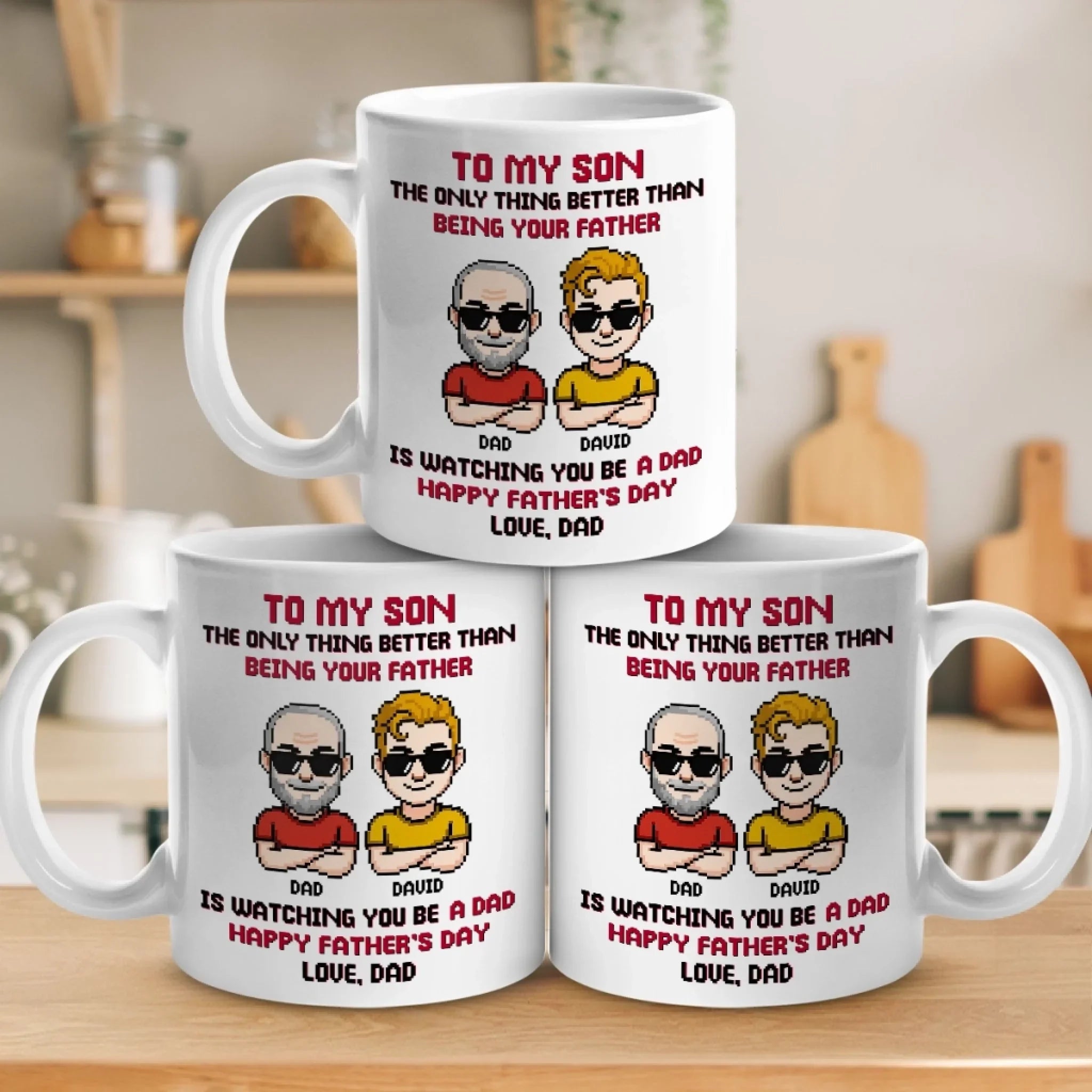 Father Son Team Forever - Family Personalized Custom Mug - Father's Day, Gift For Son