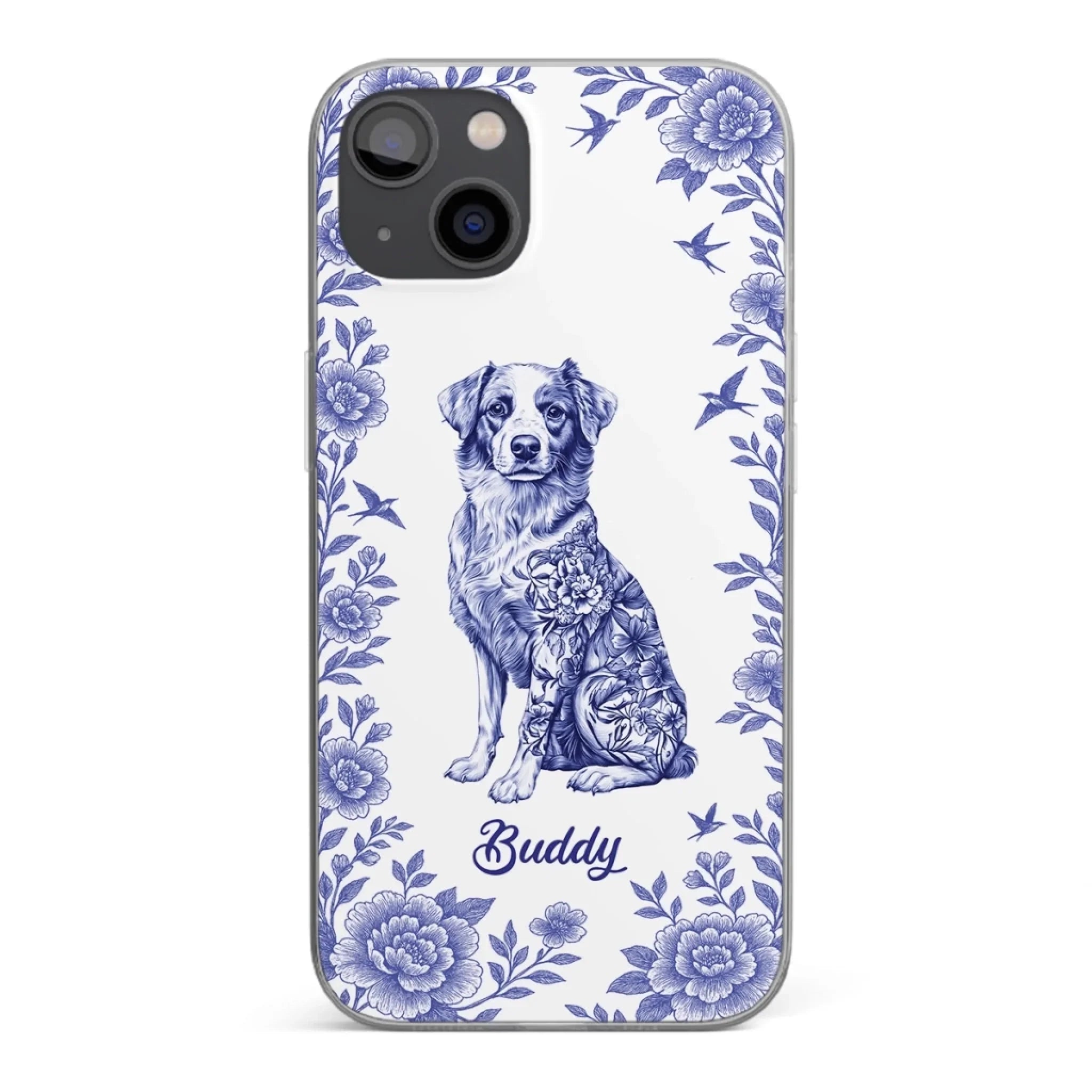 Elegance In Bloom, Love In Fur - Dog Personalized Custom Clear Phone Case - Gift For Pet Owners, Pet Lovers
