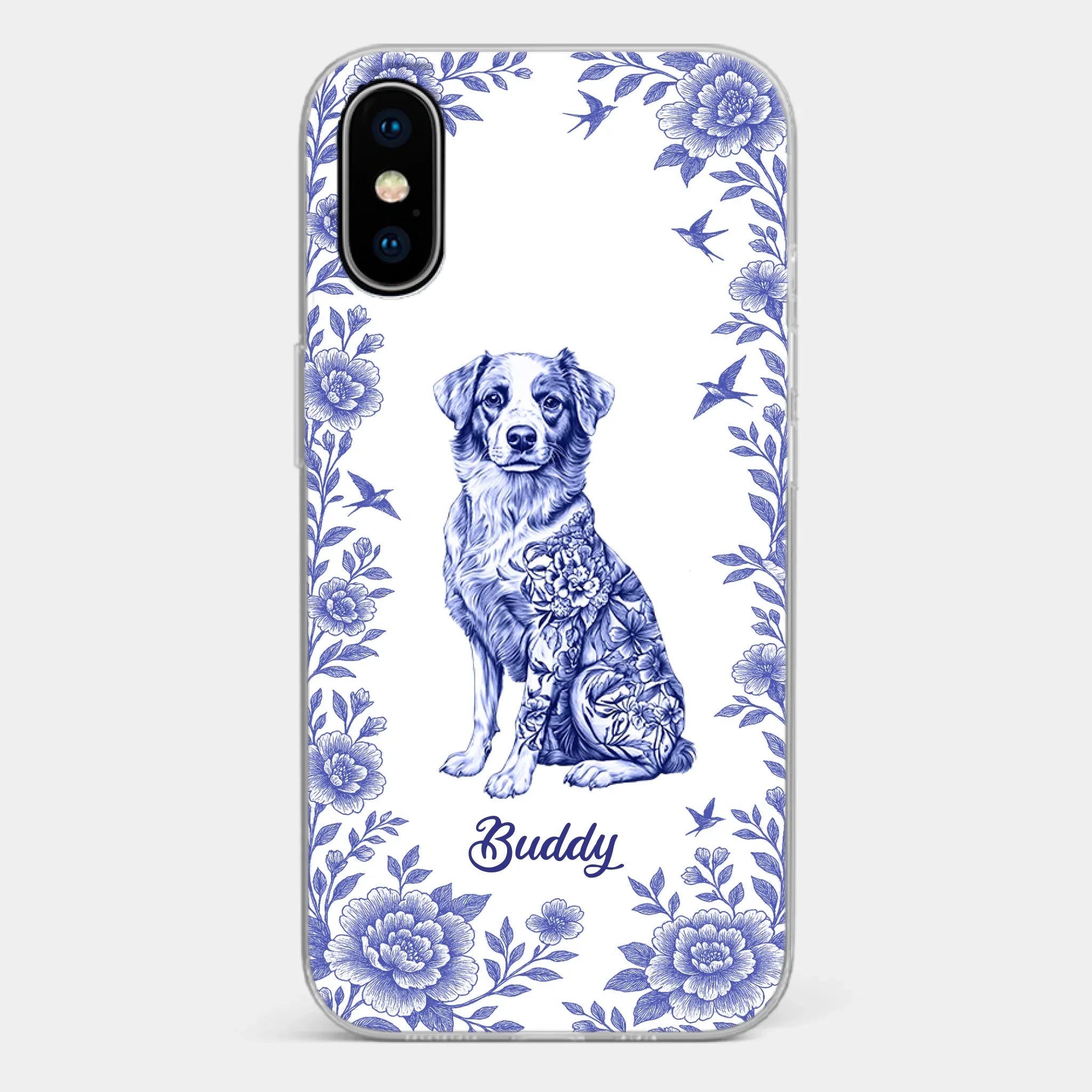 Elegance In Bloom, Love In Fur - Dog Personalized Custom Clear Phone Case - Gift For Pet Owners, Pet Lovers