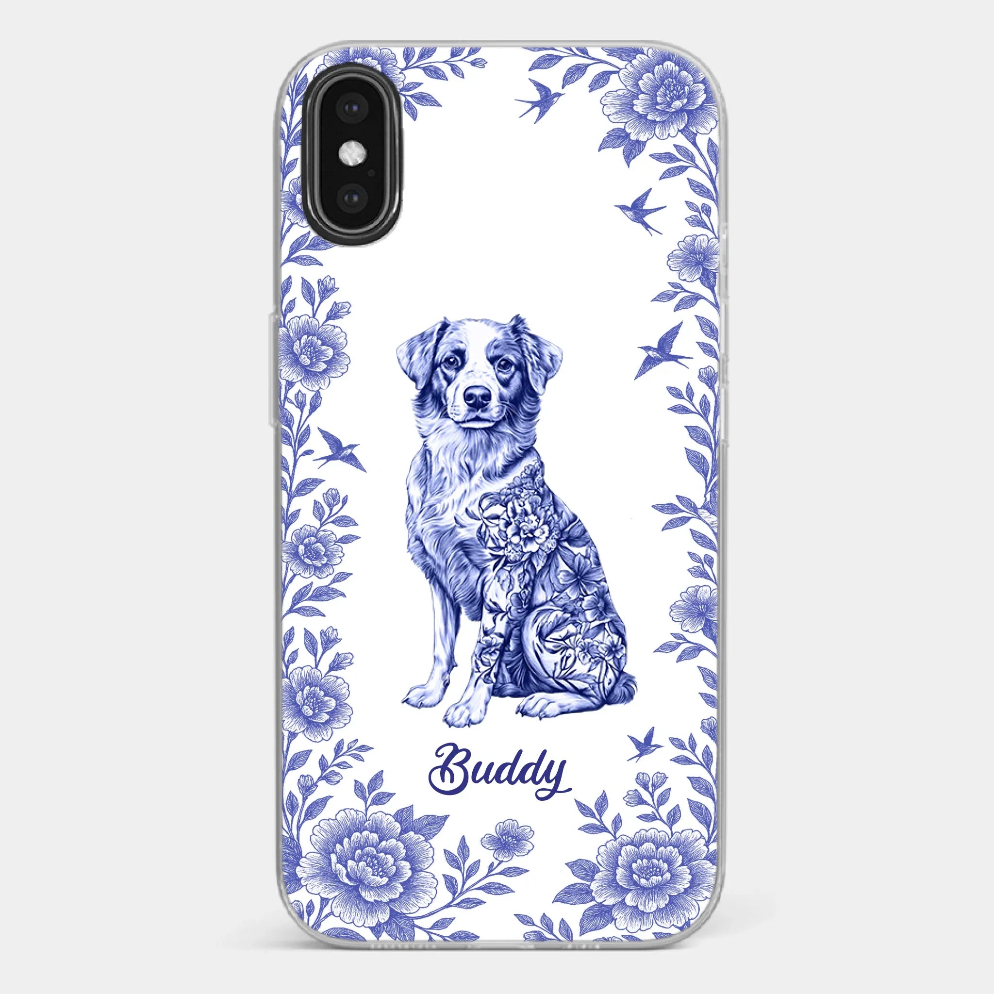 Elegance In Bloom, Love In Fur - Dog Personalized Custom Clear Phone Case - Gift For Pet Owners, Pet Lovers