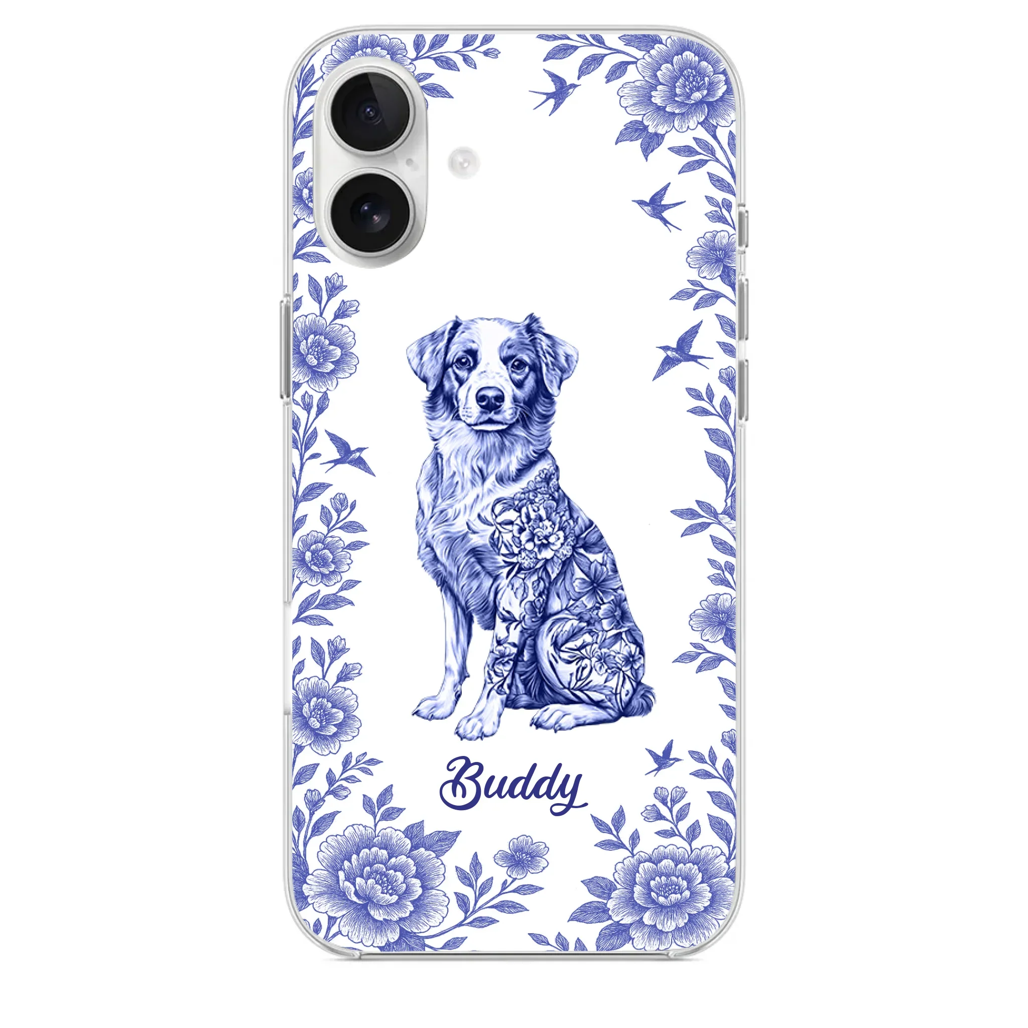 Elegance In Bloom, Love In Fur - Dog Personalized Custom Clear Phone Case - Gift For Pet Owners, Pet Lovers