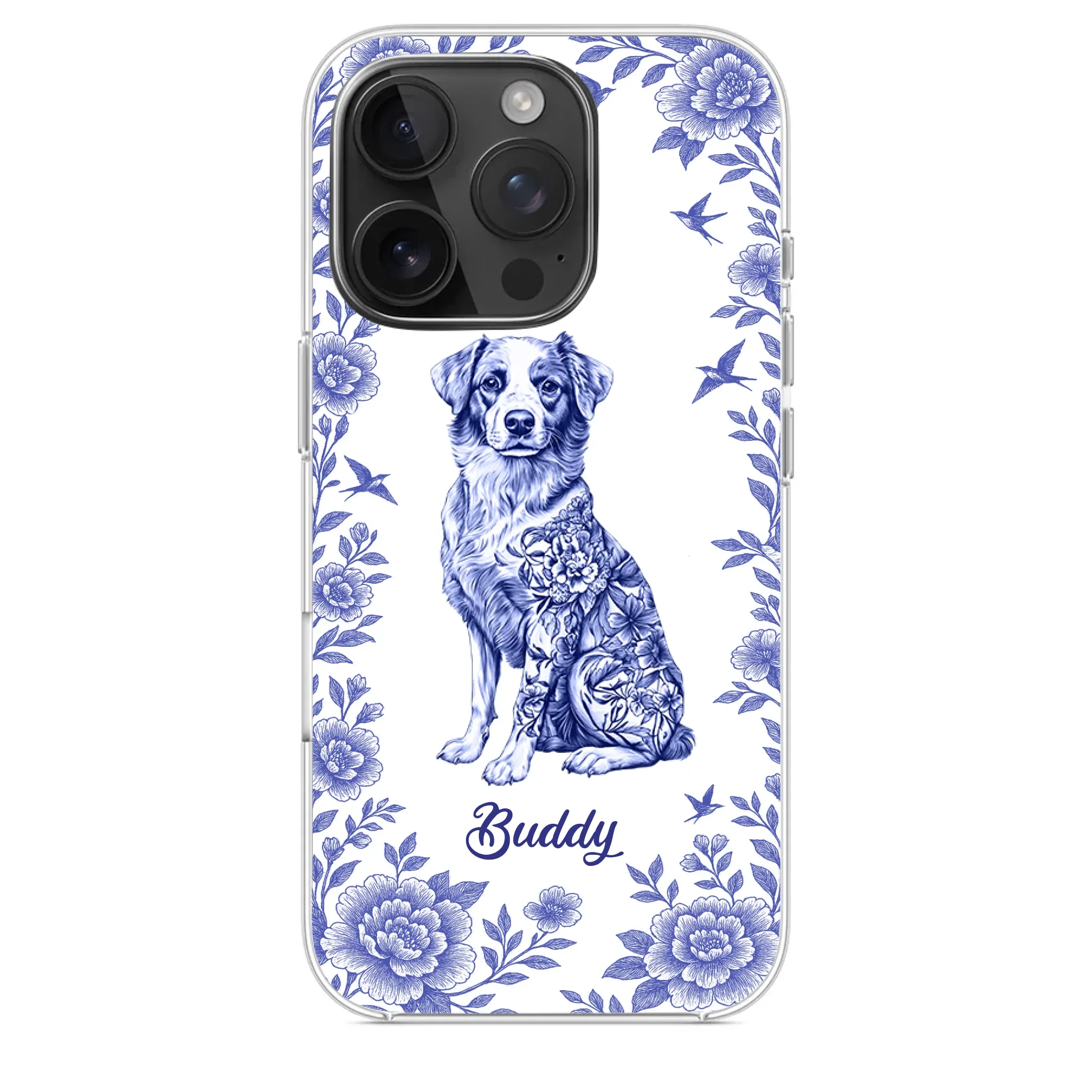 Elegance In Bloom, Love In Fur - Dog Personalized Custom Clear Phone Case - Gift For Pet Owners, Pet Lovers