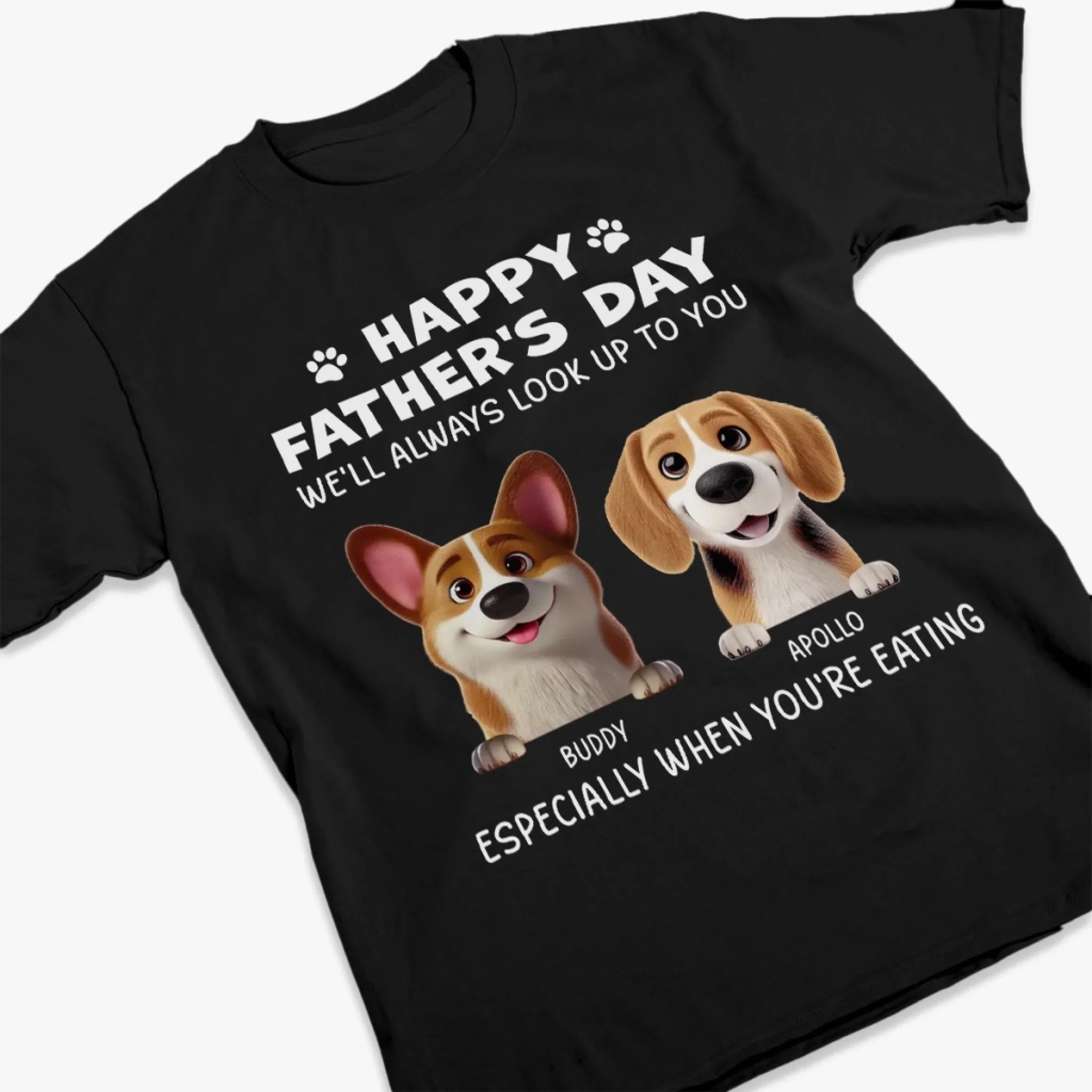 Best Dad Ever, Especially At Dinner Time - Dog Personalized Custom Unisex T-shirt, Premium T-shirt, Hoodie - Father's Day, Gift For Dad, Pet Owners, Pet Lovers