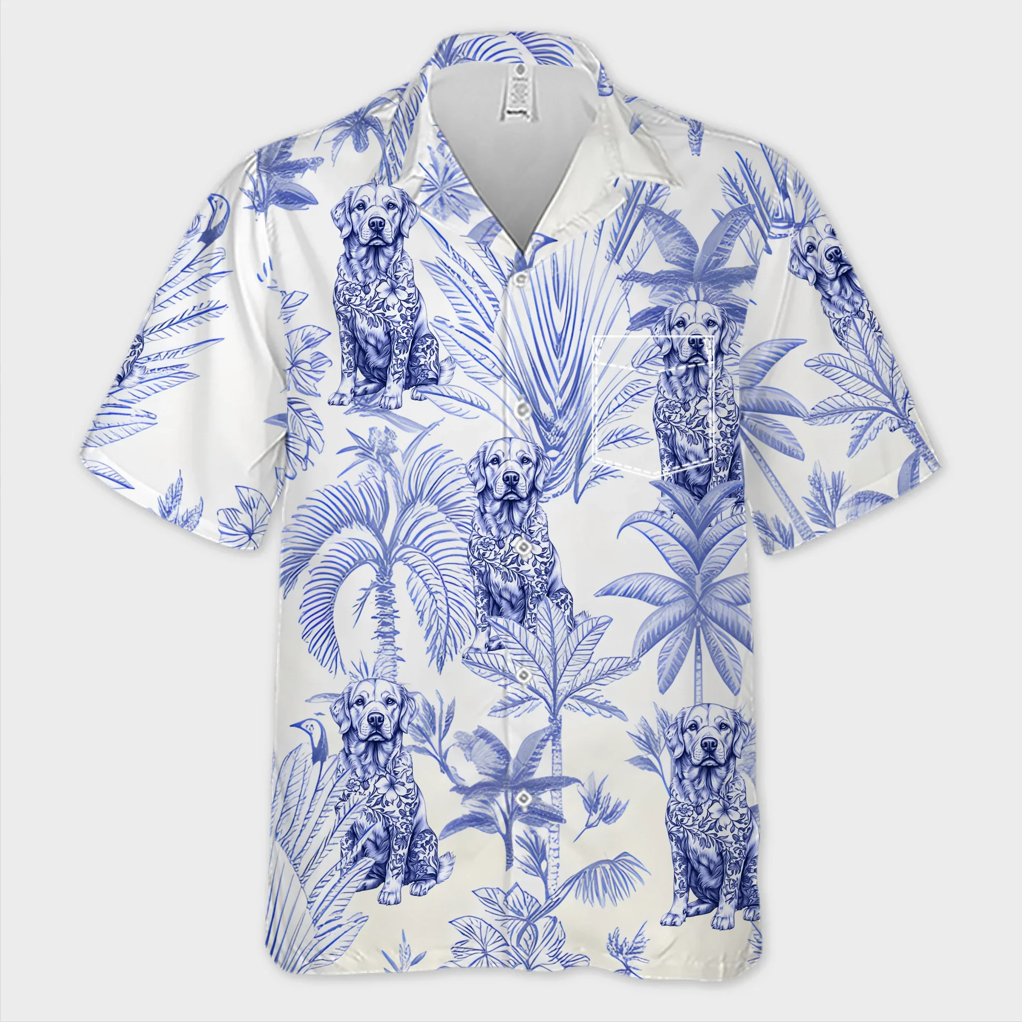 Tropical Pup Vibes - Dog Personalized Custom Unisex Tropical Hawaiian Aloha Shirt - Summer Vacation Gift, Gift For Pet Owners, Pet Lovers, Travel Lovers