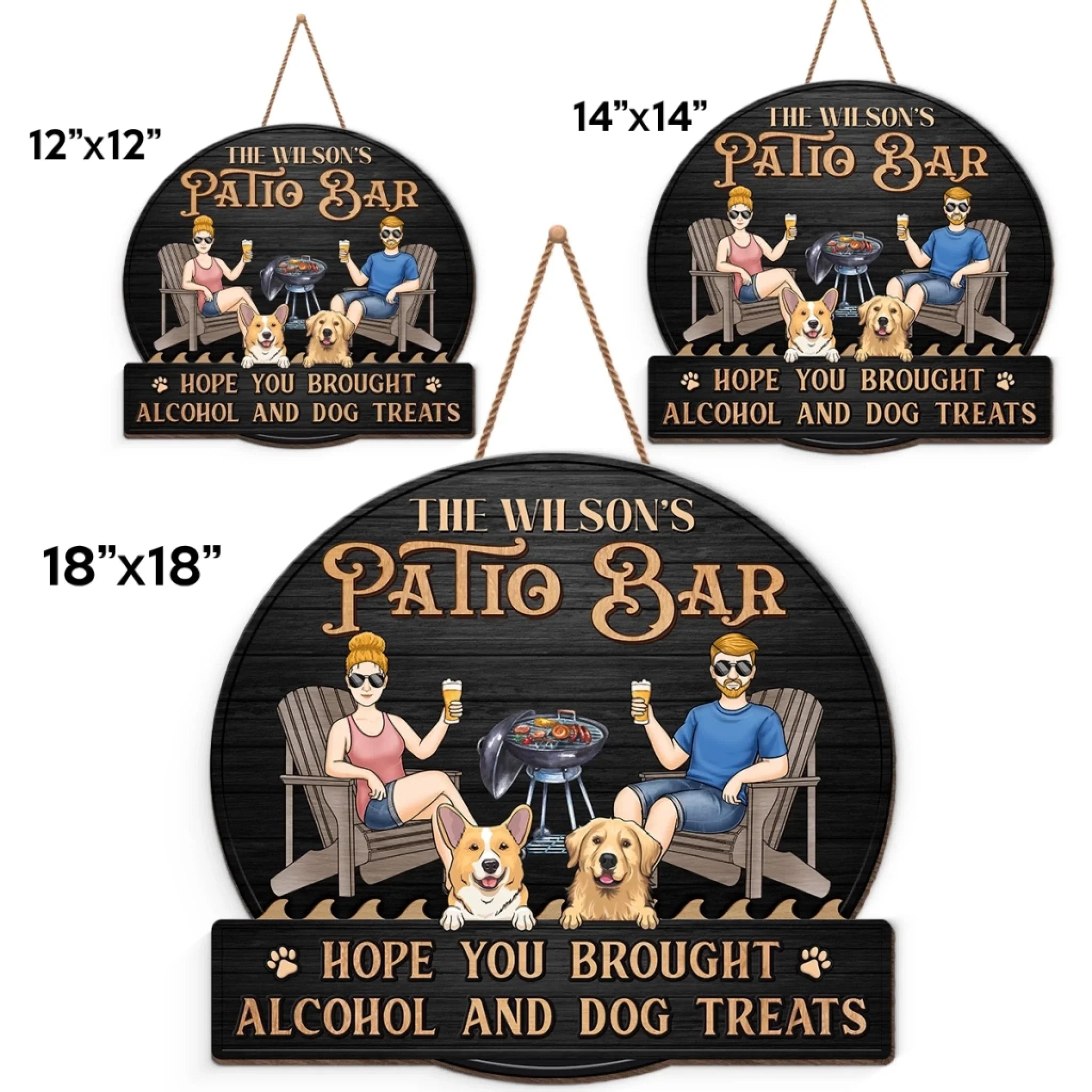 Cold Drinks, Warm Vibes - Couple Personalized Custom Shaped Home Decor Wood Sign - House Warming Gift For Couple, Anniversary, Pet Owners, Pet Lovers