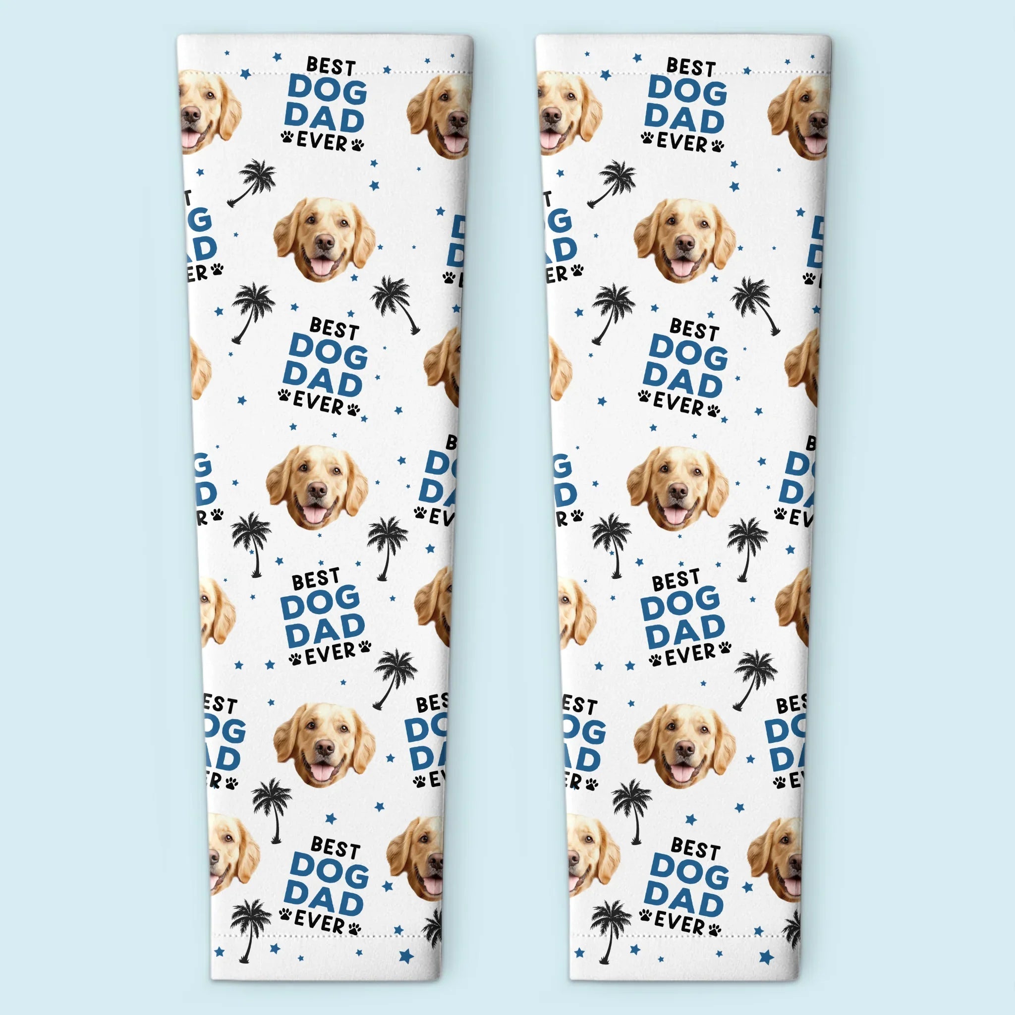 Custom Photo Best Dog Dad Ever - Dog & Cat Personalized Custom Tattoo Arm Sleeve - Summer Vacation Gift For Pet Owners, Pet Lovers