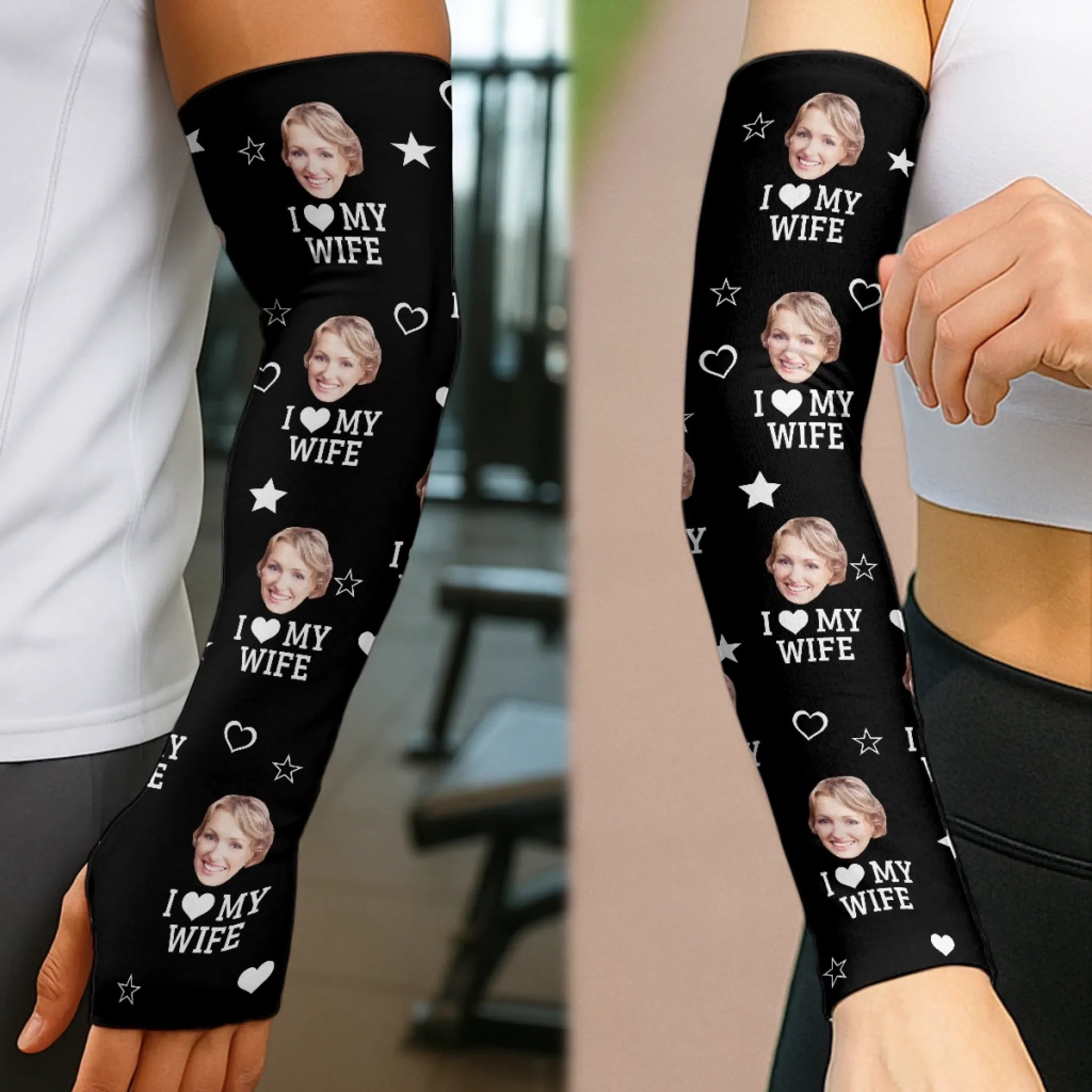 Custom Photo Property Of My Wife - Couple  Personalized Custom Tattoo Arm Sleeve - Summer Vacation Gift For Husband Wife, Anniversary