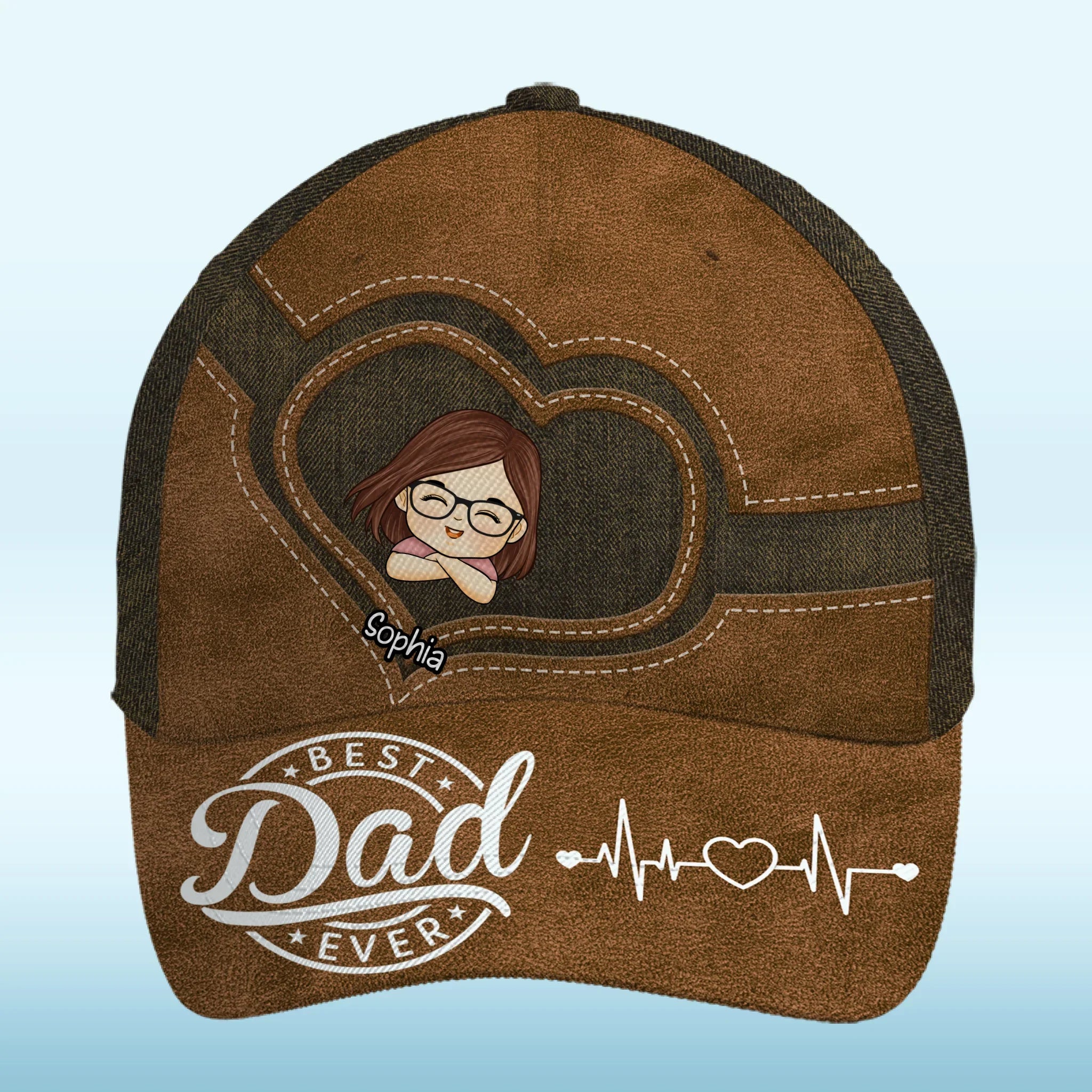Big Love Under One Little Hat - Family Personalized Custom Hat, All Over Print Classic Cap - New Arrival, Father's Day, Gift For Dad, Grandpa