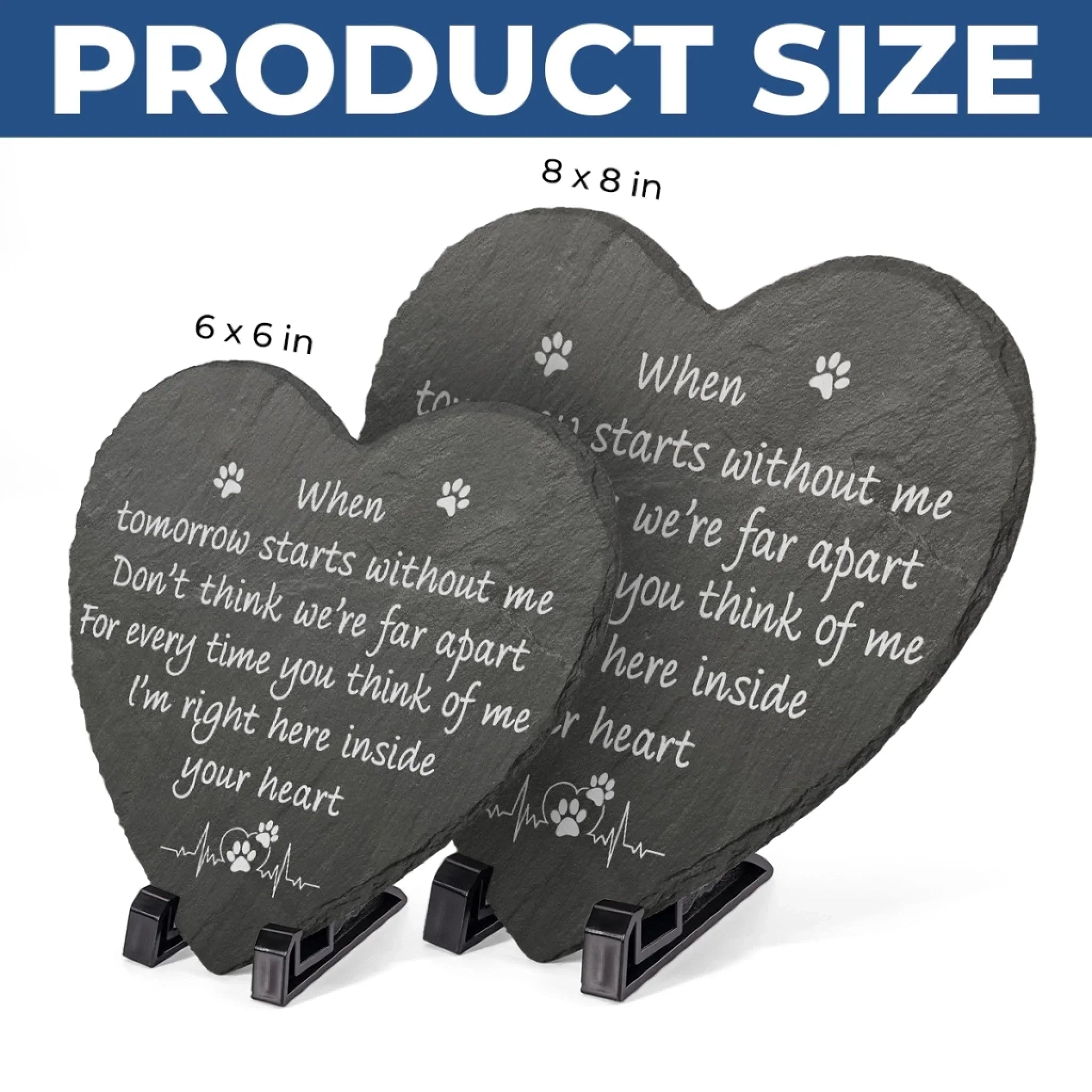 Still Loving You In Silence - Memorial Heart Shaped Stone With Stand - Sympathy Gift For Pet Owners, Pet Lovers