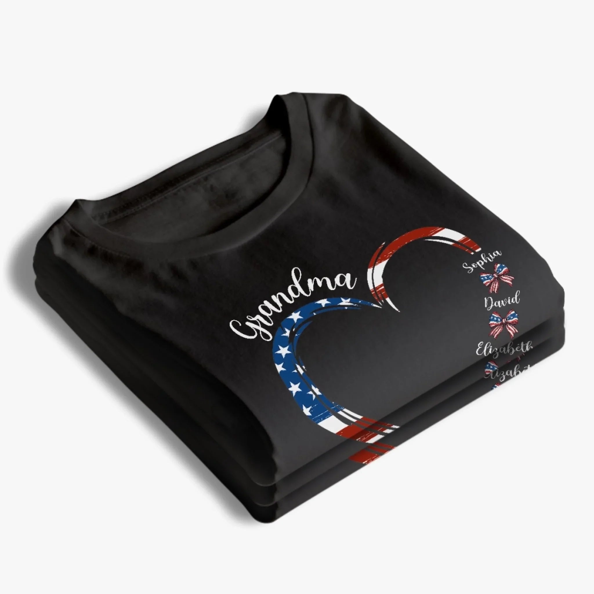 My Heart Belongs To These Little Patriots - Family Personalized Custom Unisex T-shirt, Premium T-shirt, Hoodie - 4th Of July, Gift For Mom, Grandma