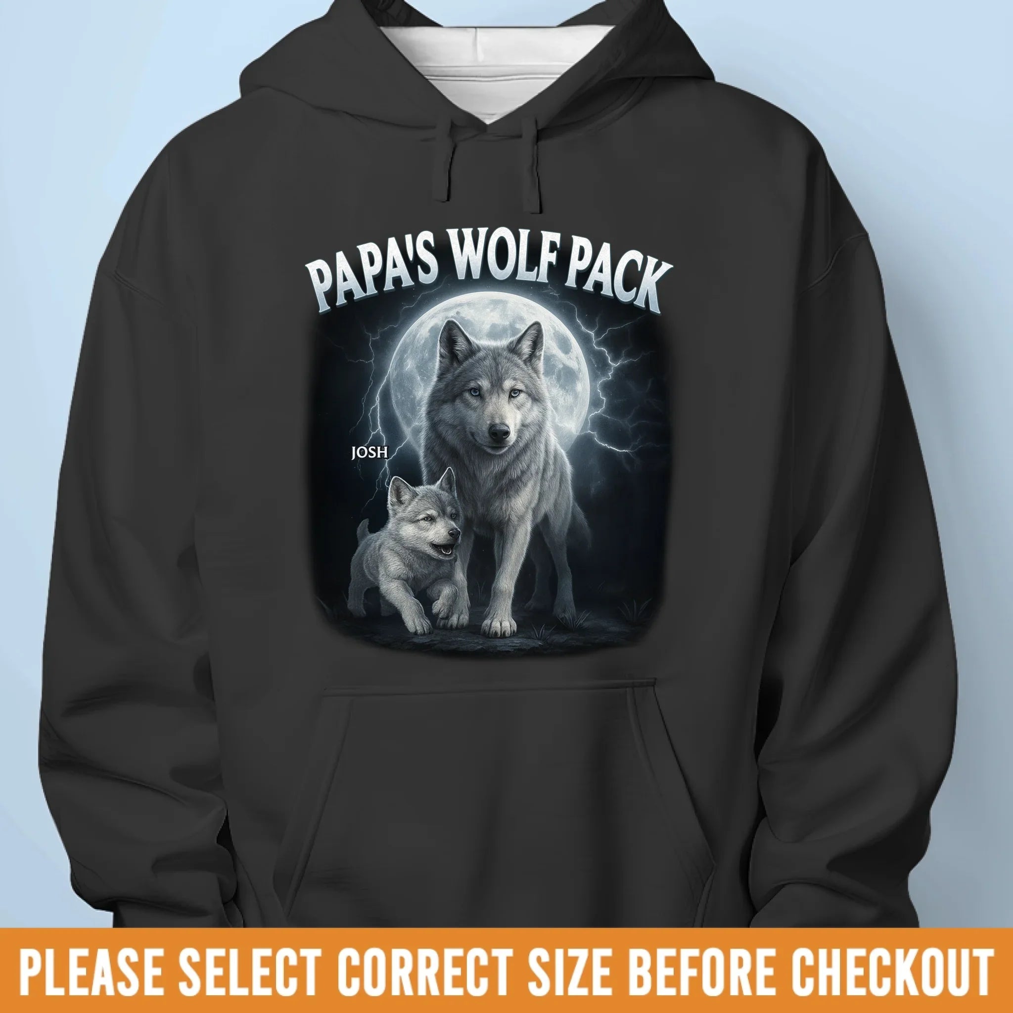 Wolf Pack Forever - Family Personalized Custom Unisex T-shirt, Premium T-shirt, Hoodie - Father's Day, Gift For Dad, Grandpa