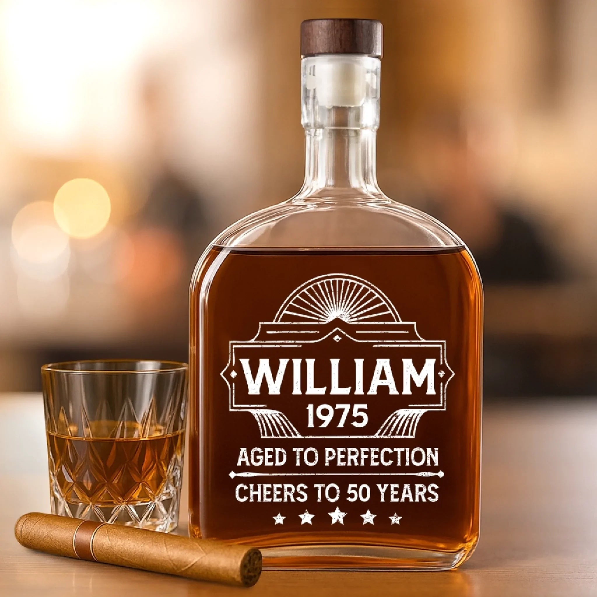My Classic, My Love - Couple Personalized Custom Whiskey Bottle - Birthday, Anniversary Gift For Husband