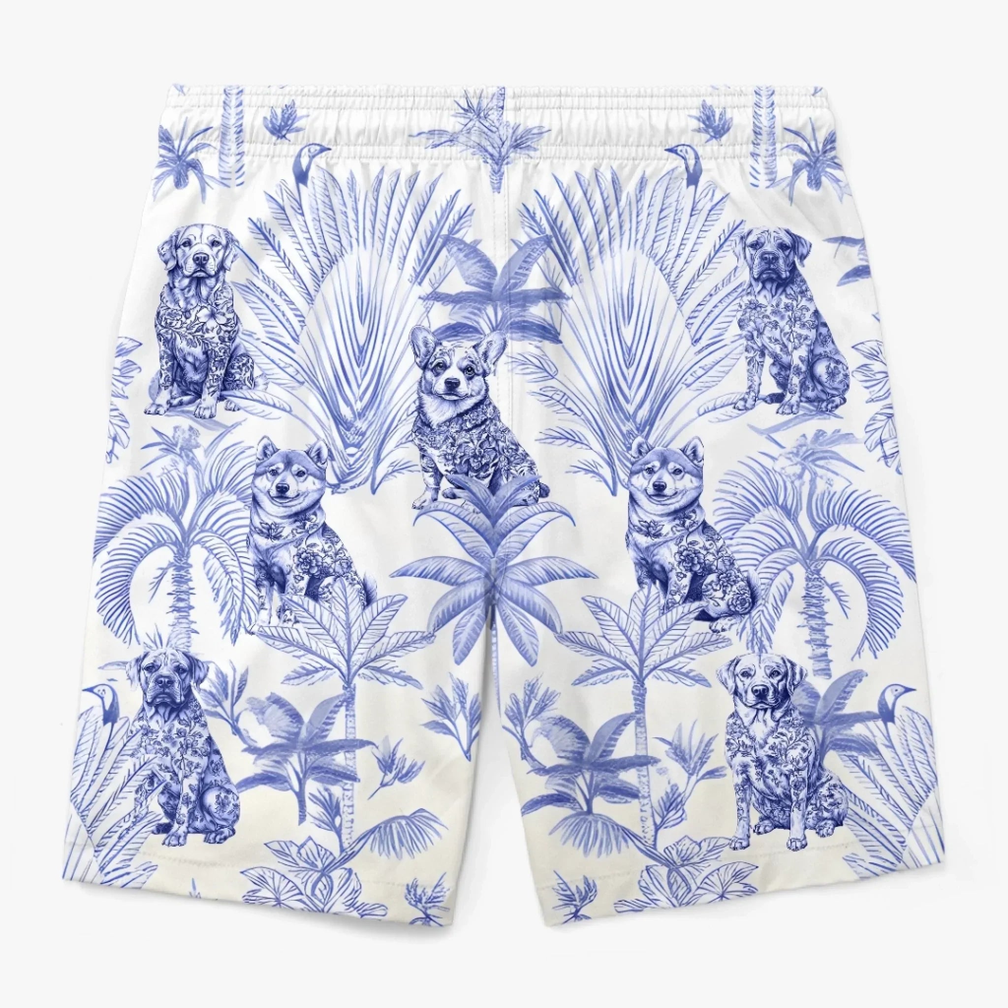 Stay Pawsitive, Stay Tropical - Dog Personalized Custom Tropical Hawaiian Aloha Men Beach Shorts - Summer Vacation Gift For Pet Owners, Pet Lovers