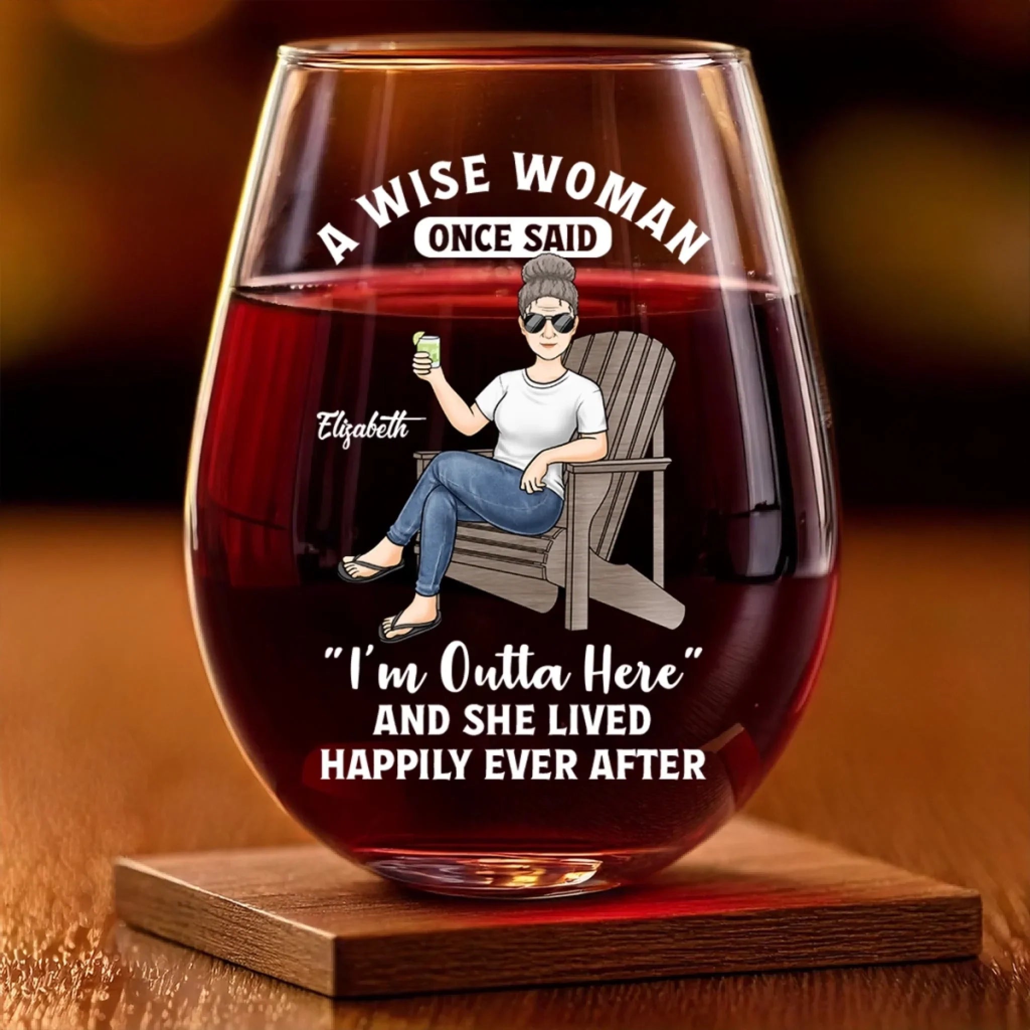 Cheers To My Next Chapter - Coworker Personalized Custom Wine Glass - Appreciation, Retirement Gift For Coworkers, Work Friends, Colleagues
