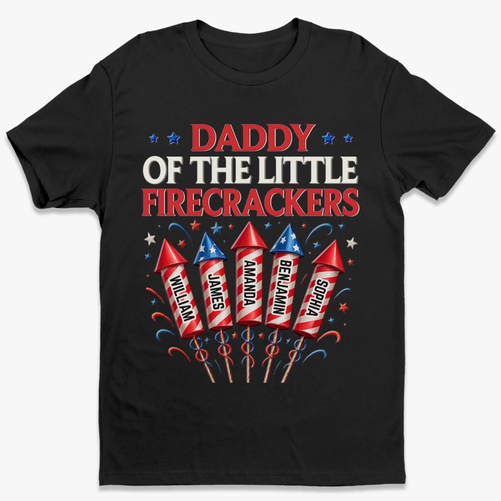 Red White Boom - Family Personalized Custom Unisex T-shirt, Premium T-shirt, Hoodie - 4th Of July, Gift For Dad, Grandpa