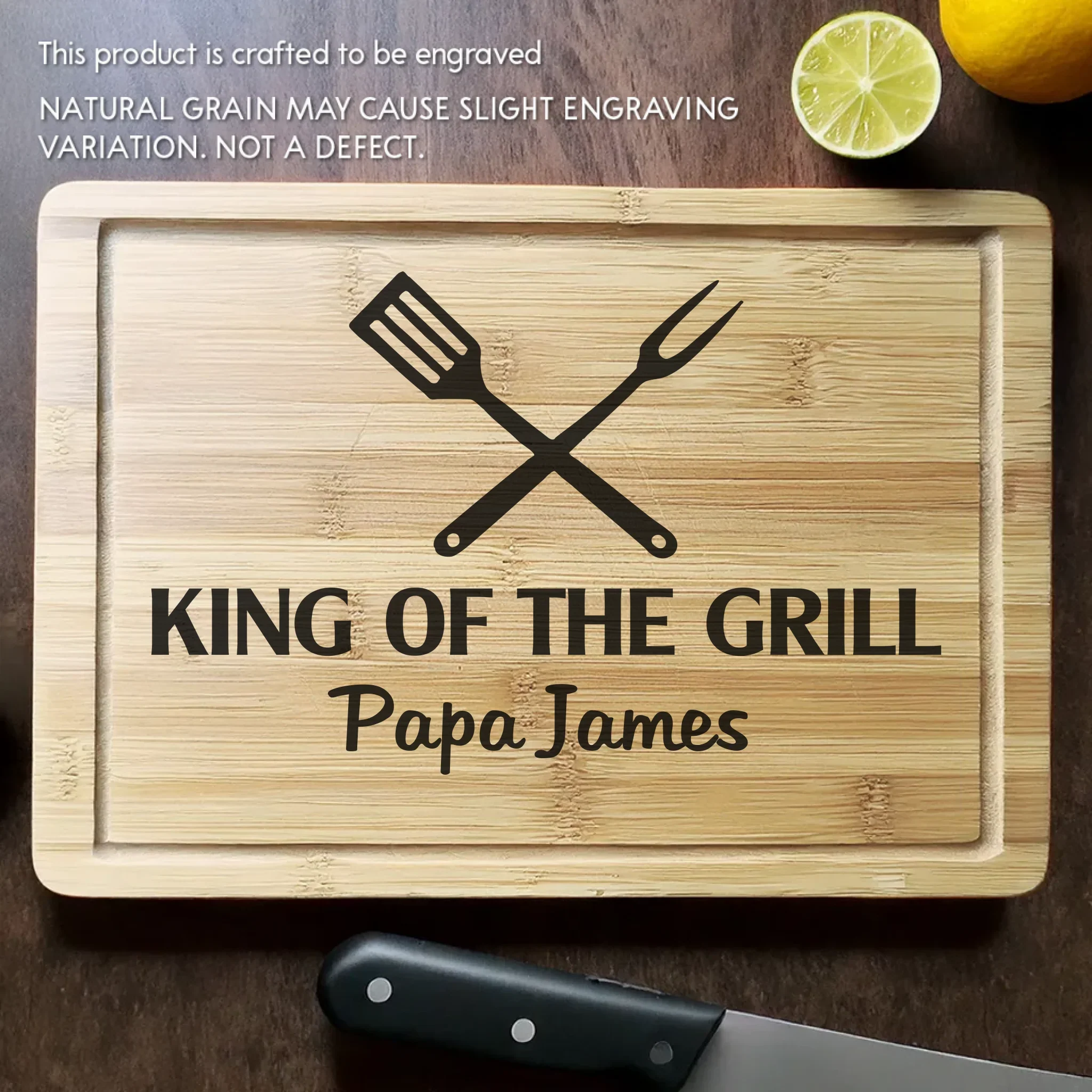 Where Taste Meets Tradition - Family Personalized Custom Engraved Wooden Cutting Board - Father's Day, Gift For Dad, Grandpa