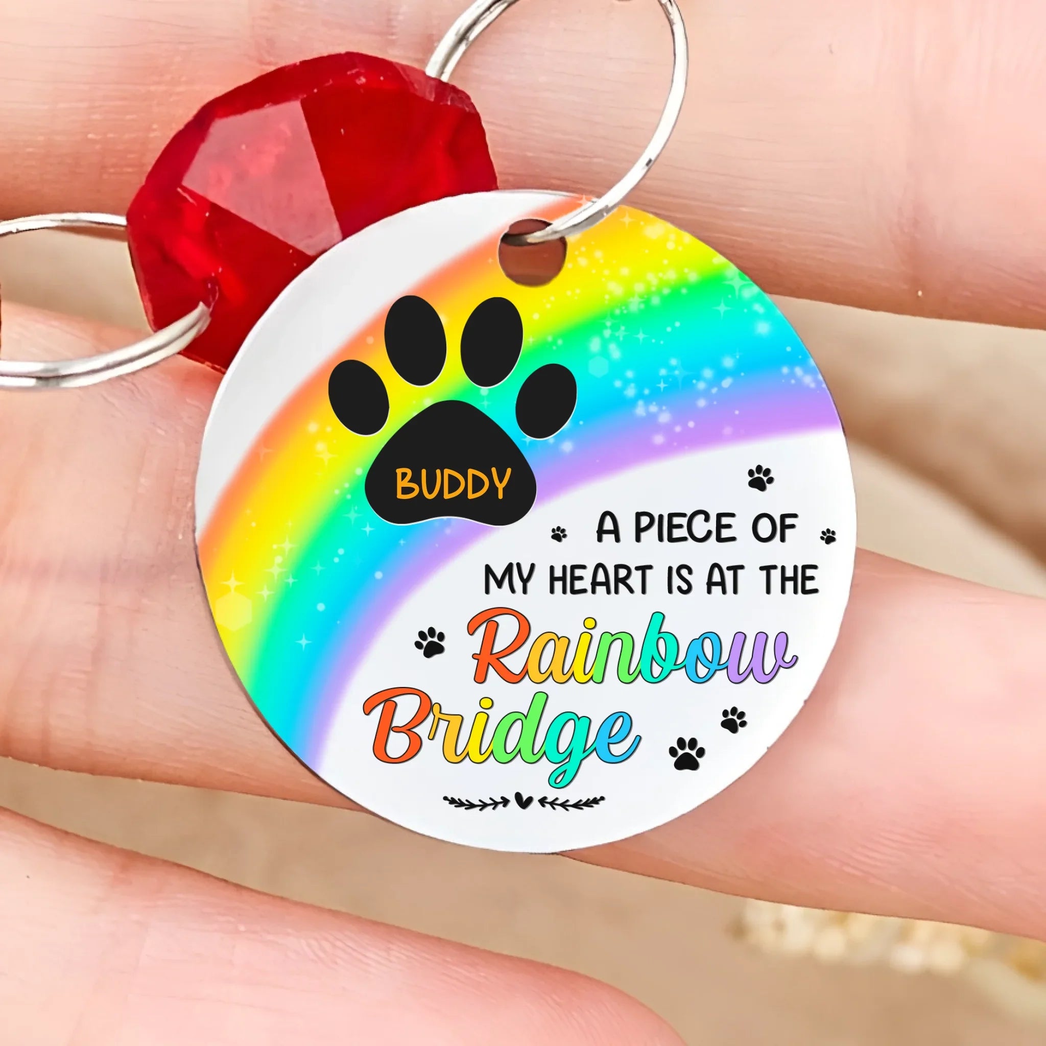 Custom Crystal Suncatcher With Charm - Personalized Pet Memorial Gifts For Dogs, Cats - Forever In My Thoughts