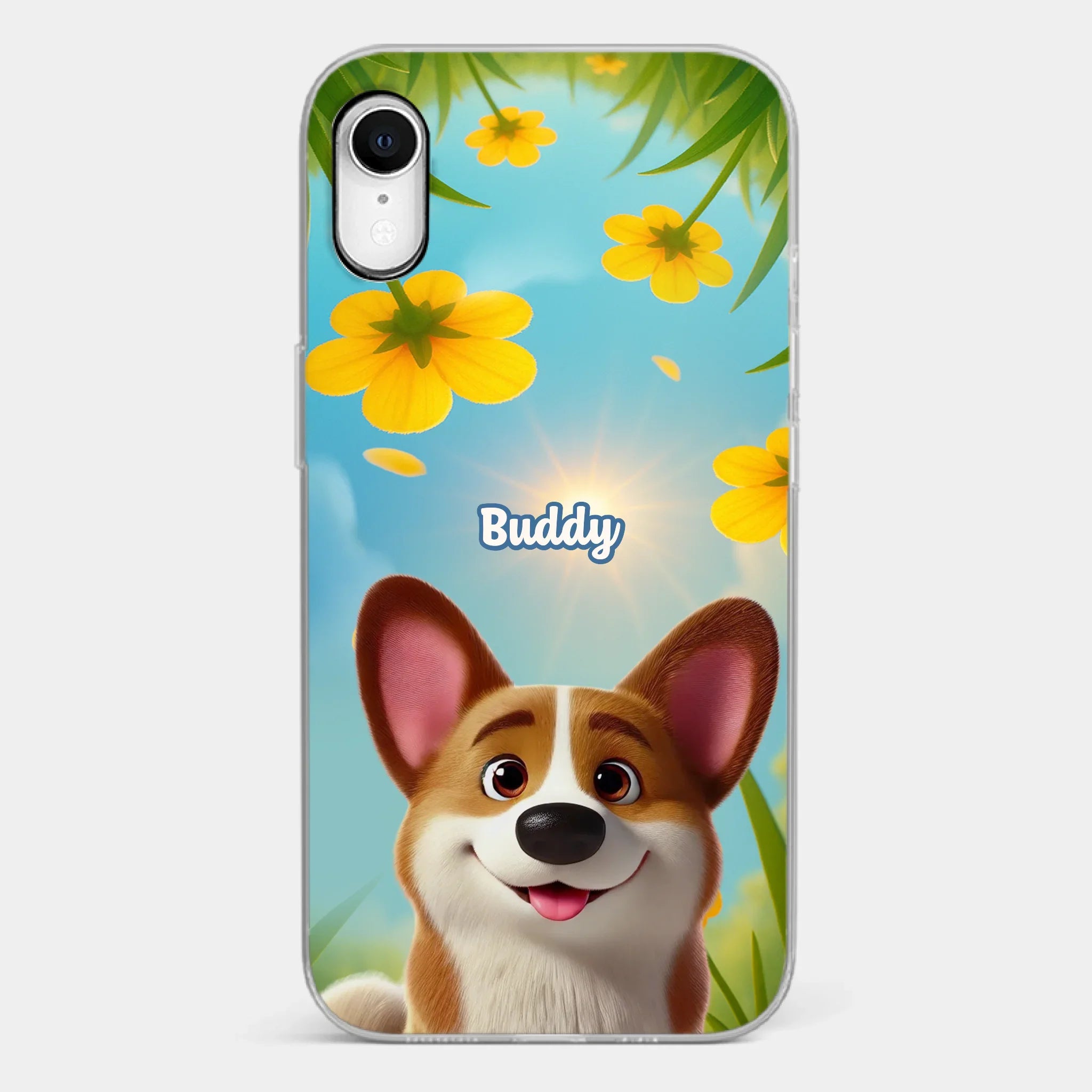 Custom Clear Phone Case - Personalized Birthday Gifts For Dog Lovers, Dog Dad And Mom - You Light Up My Day