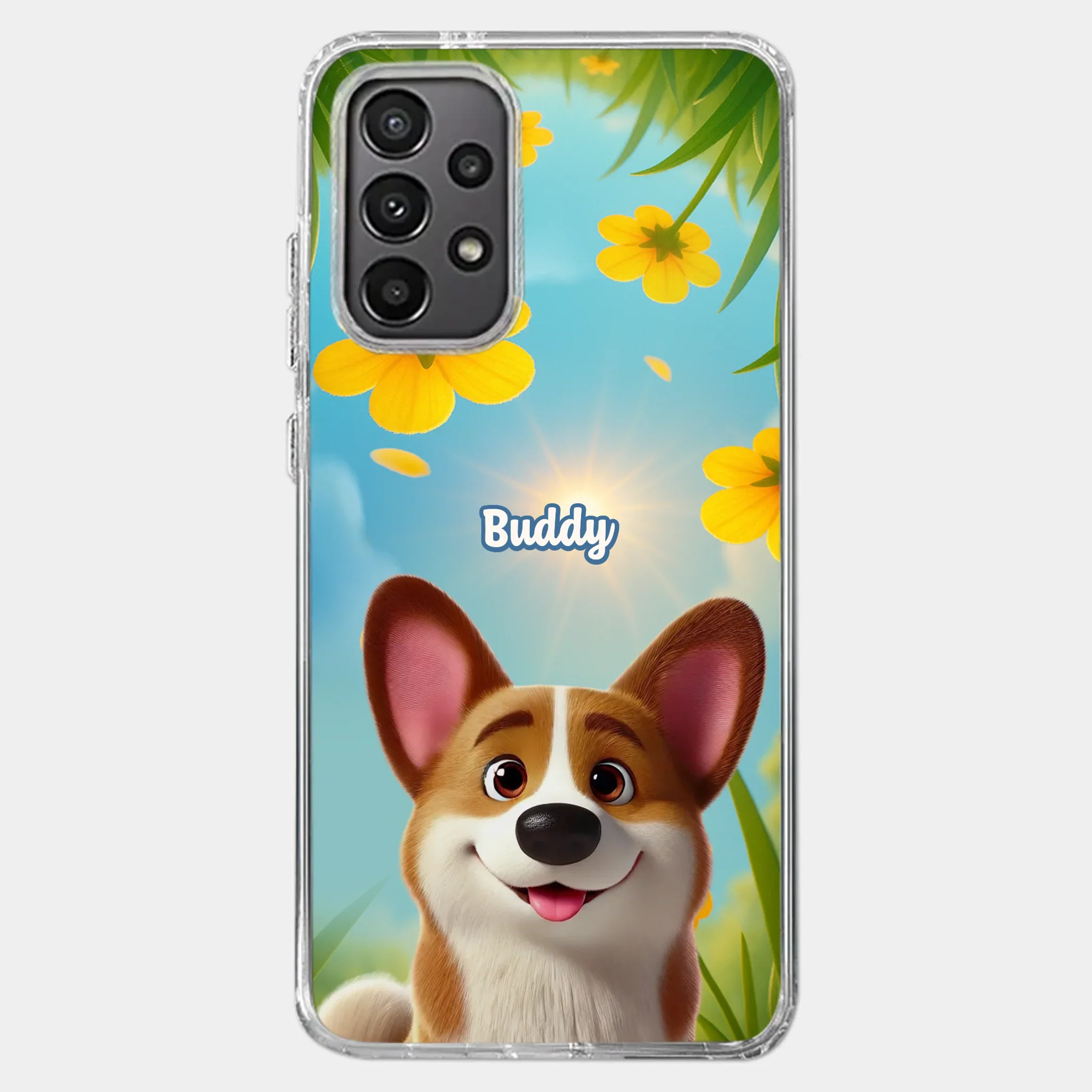 Custom Clear Phone Case - Personalized Birthday Gifts For Dog Lovers, Dog Dad And Mom - You Light Up My Day