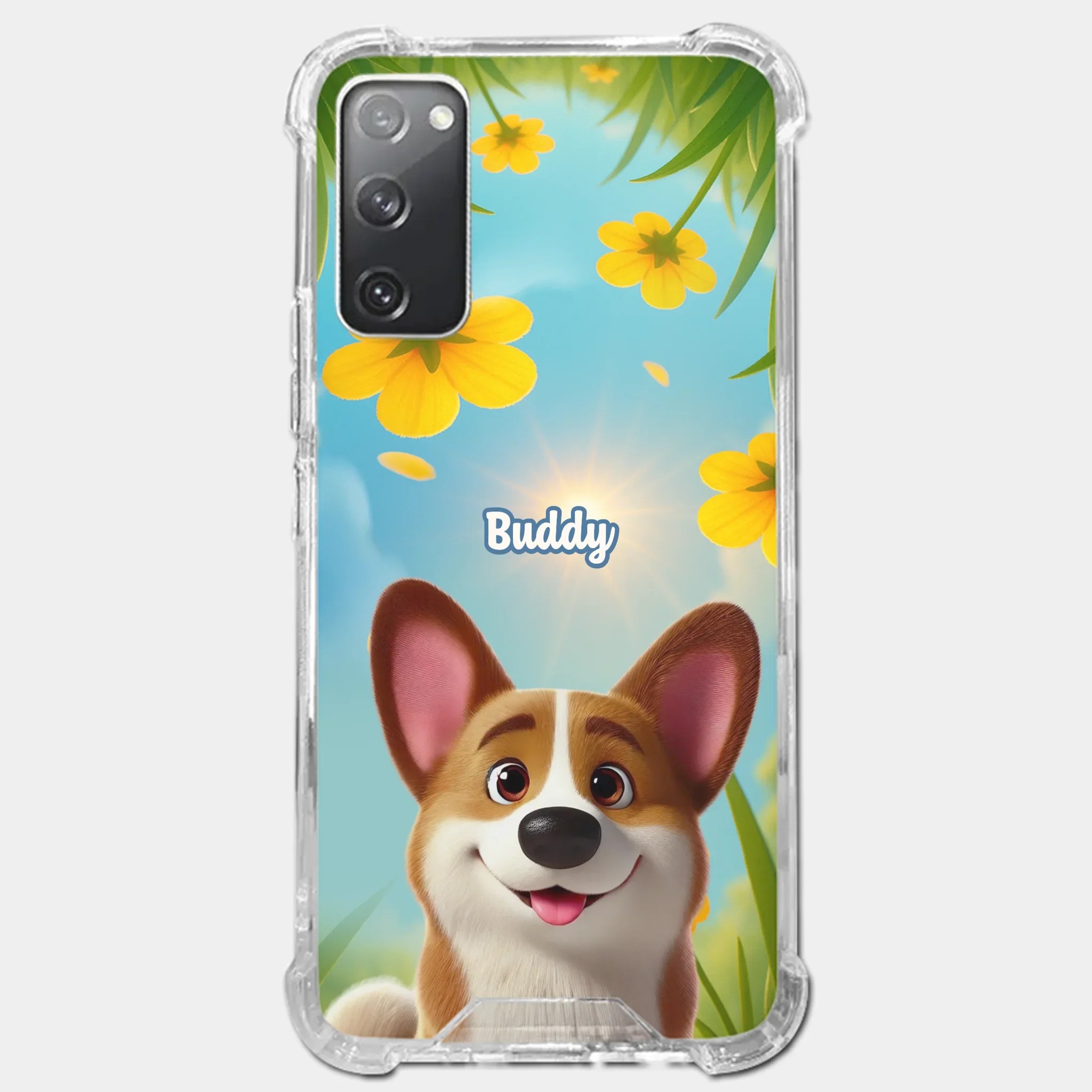 Custom Clear Phone Case - Personalized Birthday Gifts For Dog Lovers, Dog Dad And Mom - You Light Up My Day