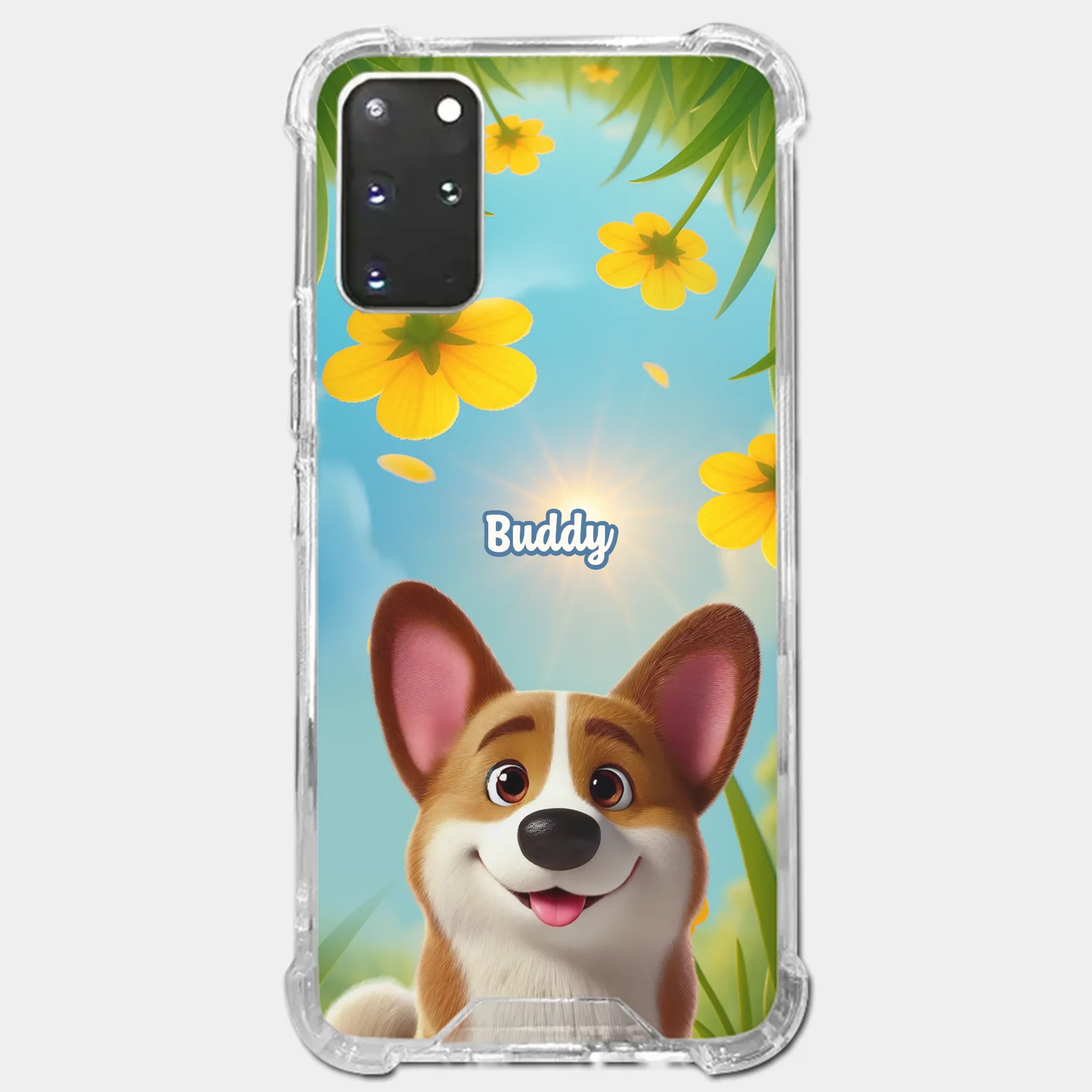 Custom Clear Phone Case - Personalized Birthday Gifts For Dog Lovers, Dog Dad And Mom - You Light Up My Day