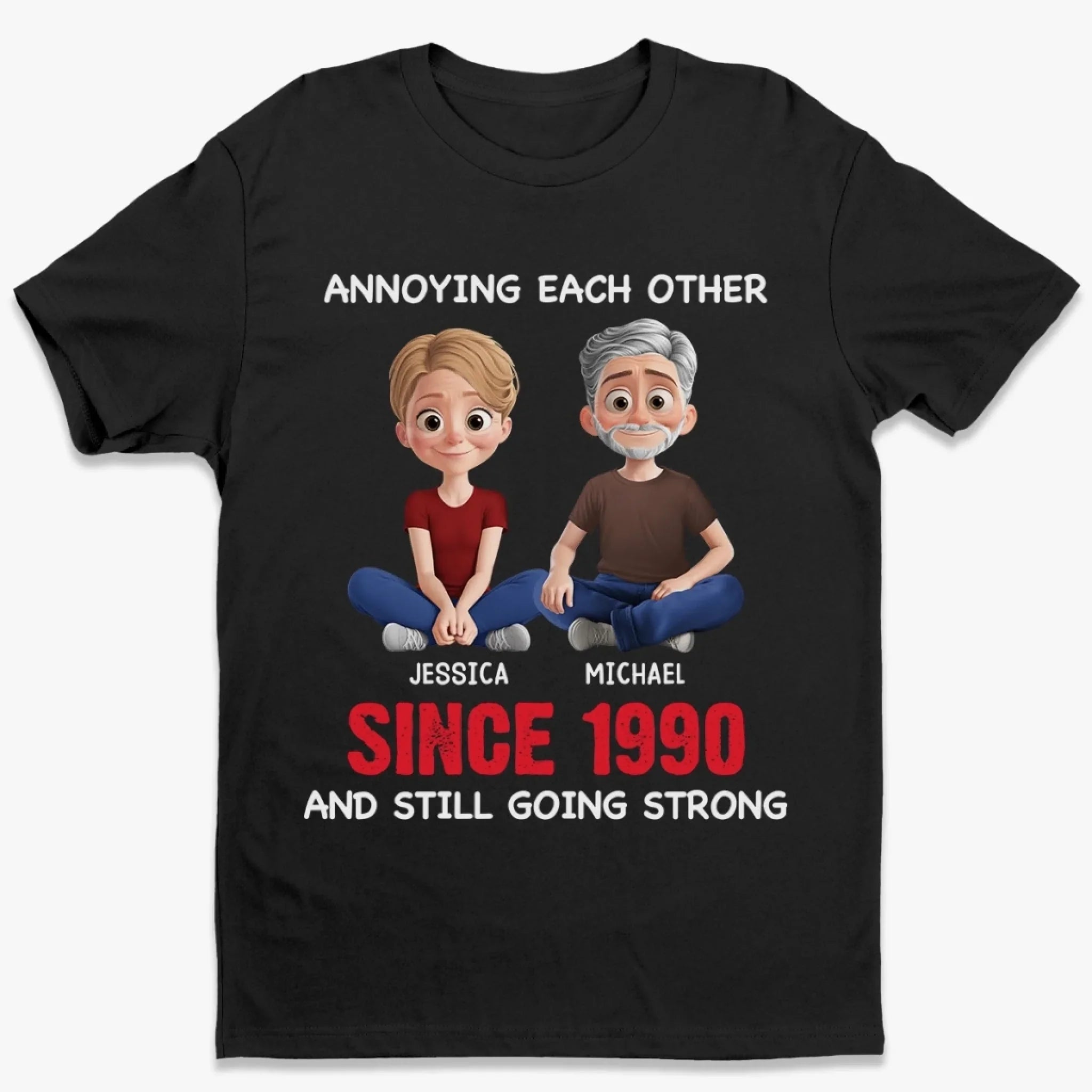 Custom Unisex T-shirt, Premium T-shirt, Hoodie - Personalized Anniversary Wedding Gifts For Husband And Wife, Him And Her - Partners In Crime Since Forever
