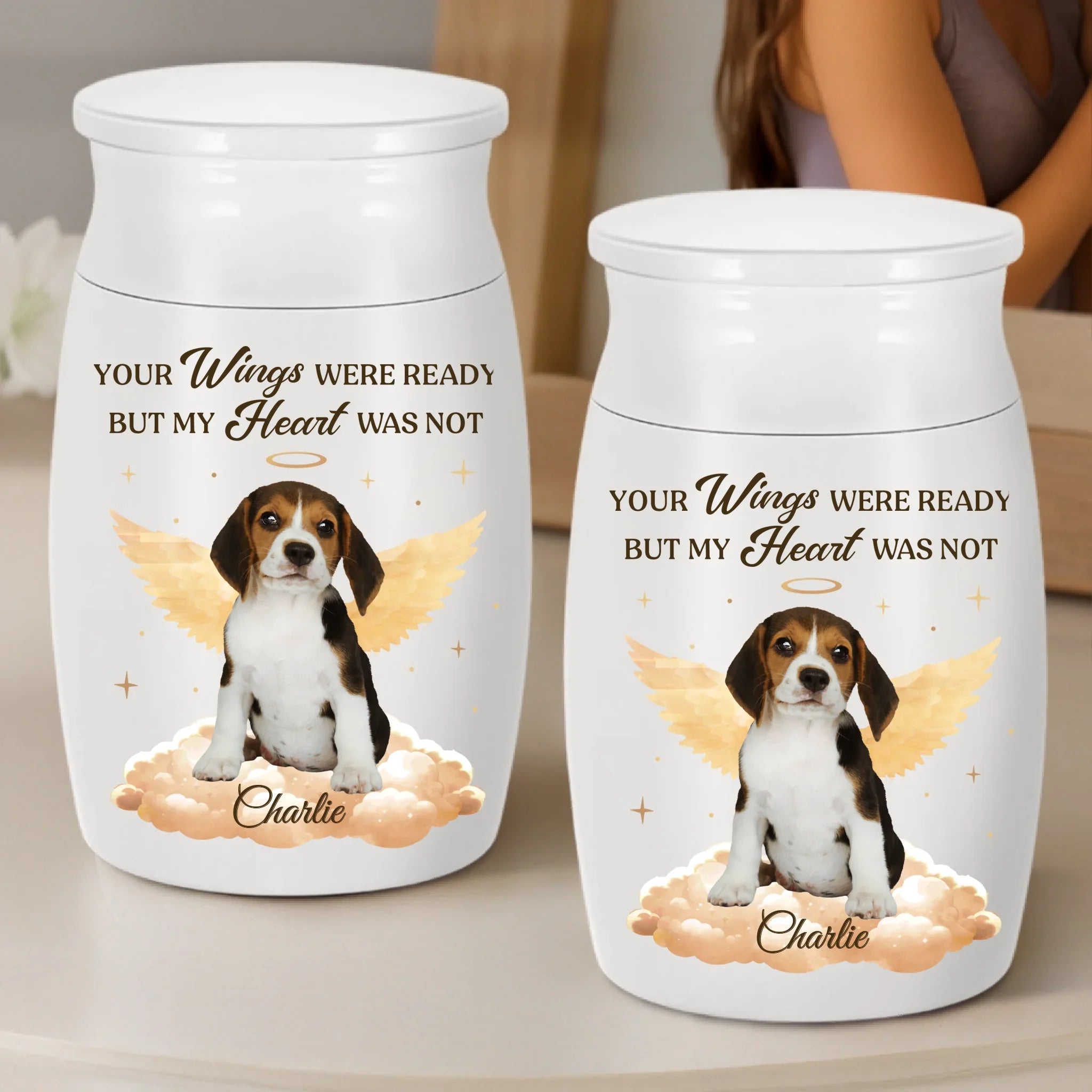 Custom Photo Decorative Urn - Personalized Pet Memorial Gifts For Dogs, Cats - Still With Me, Always