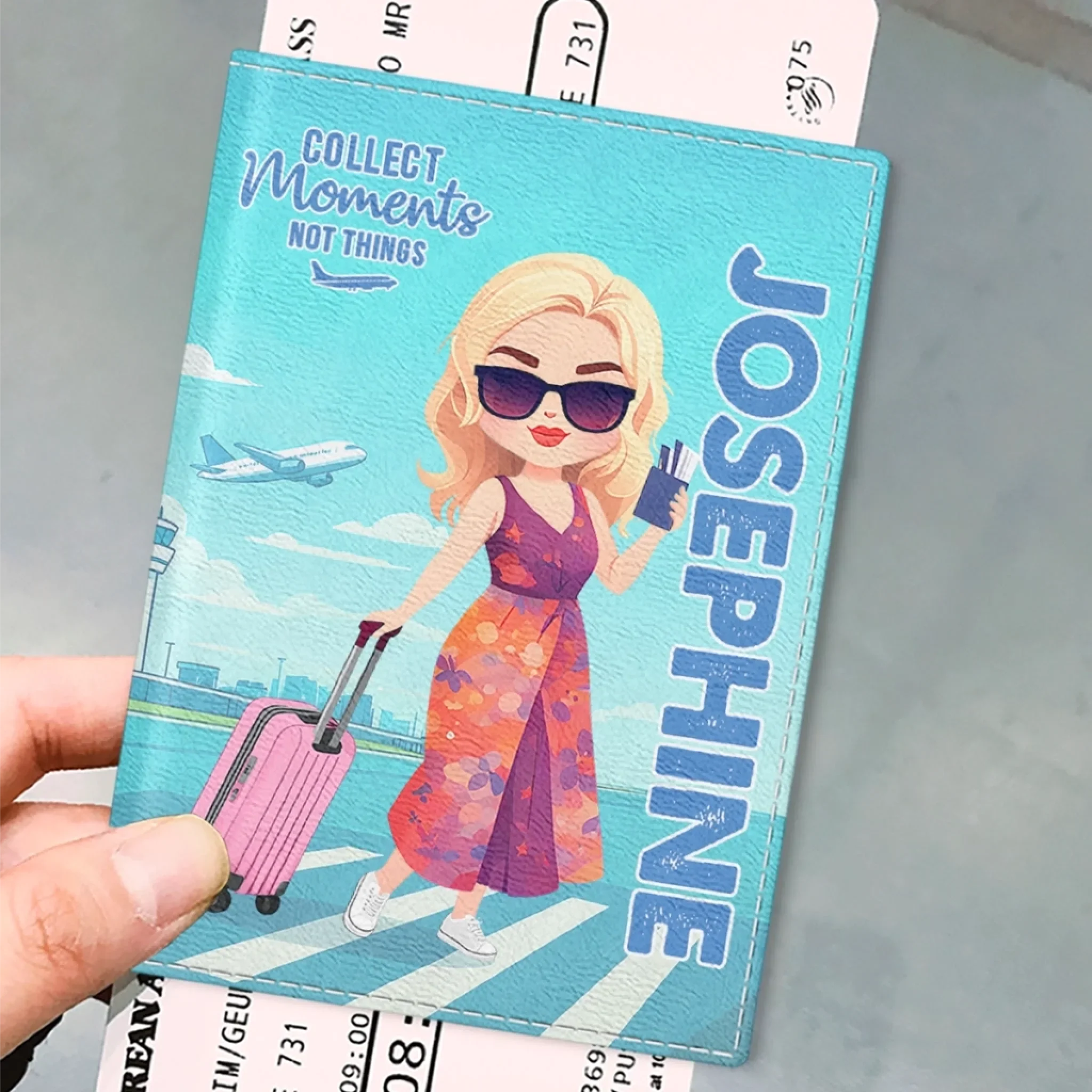 Custom Passport Cover, Passport Holder - Personalized Summer Vacation And Travel Gifts For Women, Men - Live For The Moments