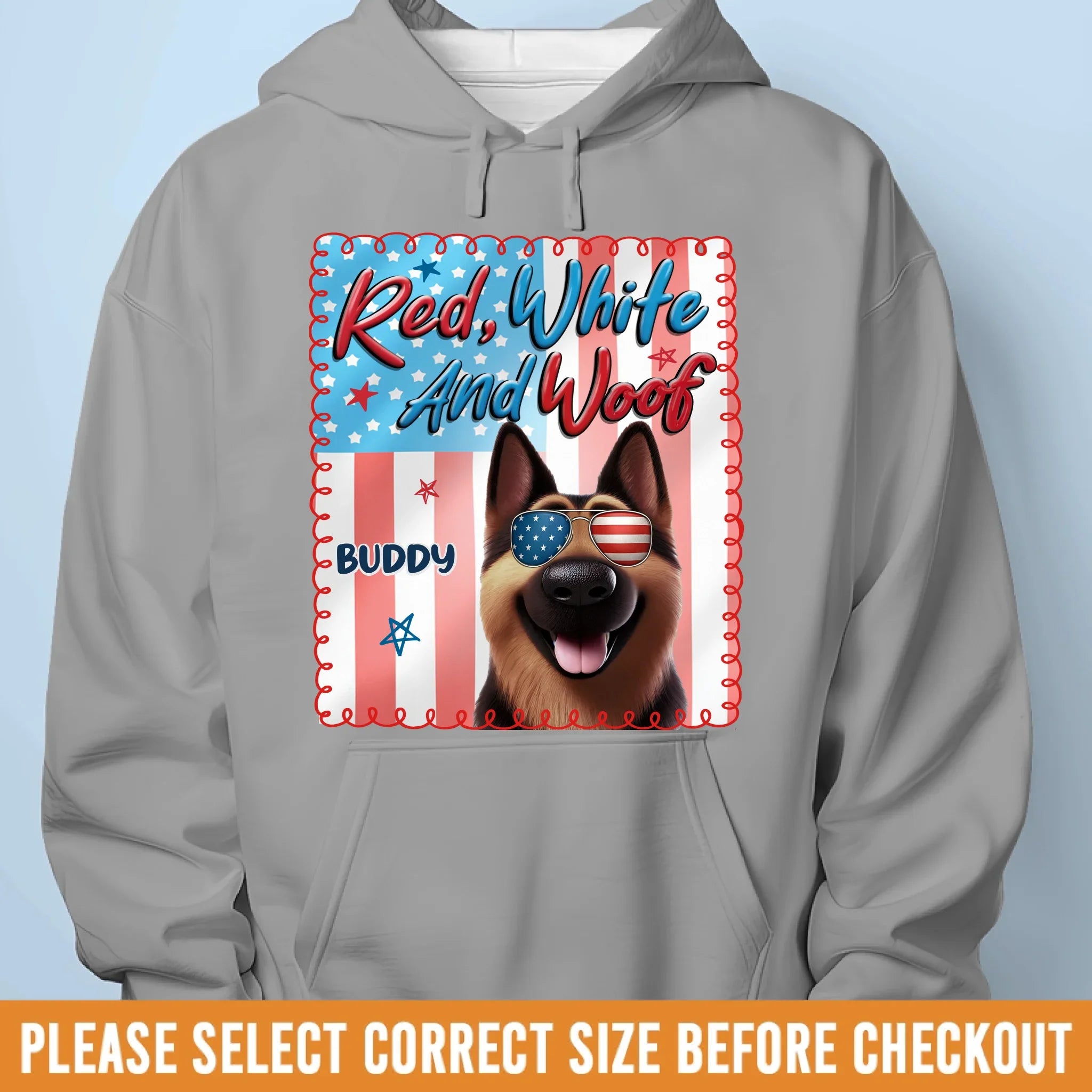 Custom Unisex T-shirt, Premium T-shirt, Hoodie - Personalized 4th Of July Gifts For Dog Lovers, Dog Dad And Mom - Pawtriotic Vibes