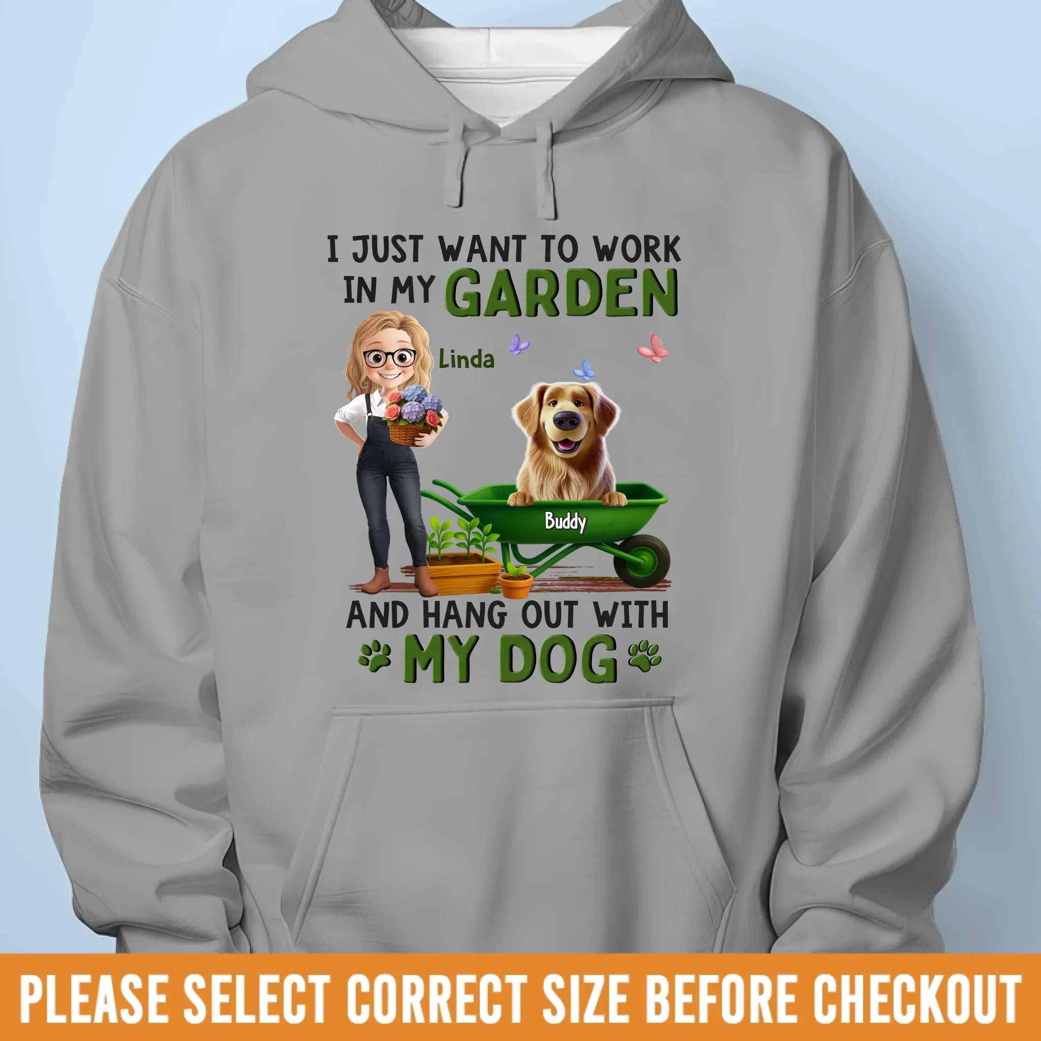 Custom Unisex T-shirt, Premium T-shirt, Hoodie - Personalized Garden Gifts For Gardeners, Dog Lovers, Dog Dad And Mom - Gardening And Dog Cuddles All I Need