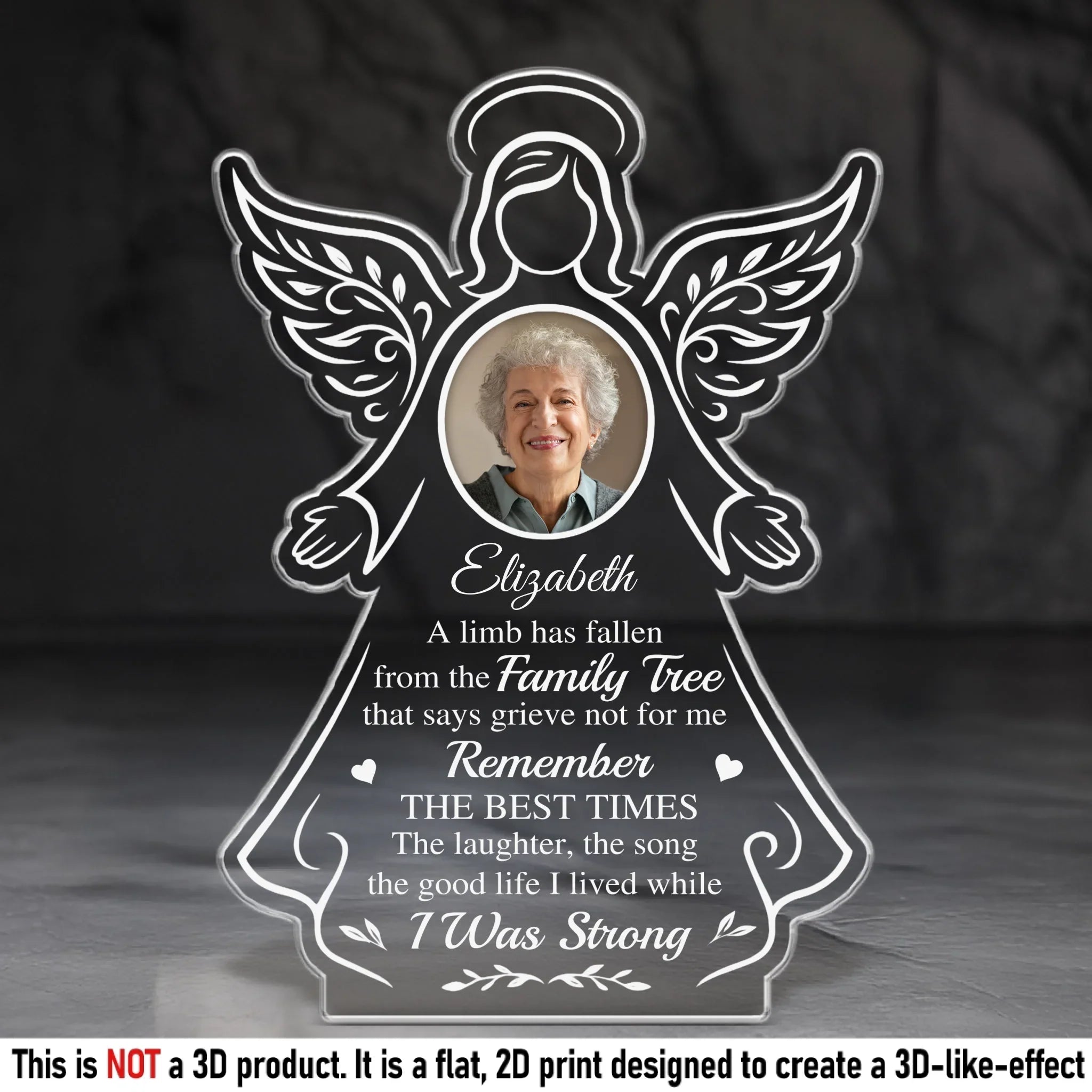 Custom Photo Acrylic Plaque - Personalized Memorial Sympathy Gifts For Loss Of Mom, Dad - A Life Beautifully Remembered