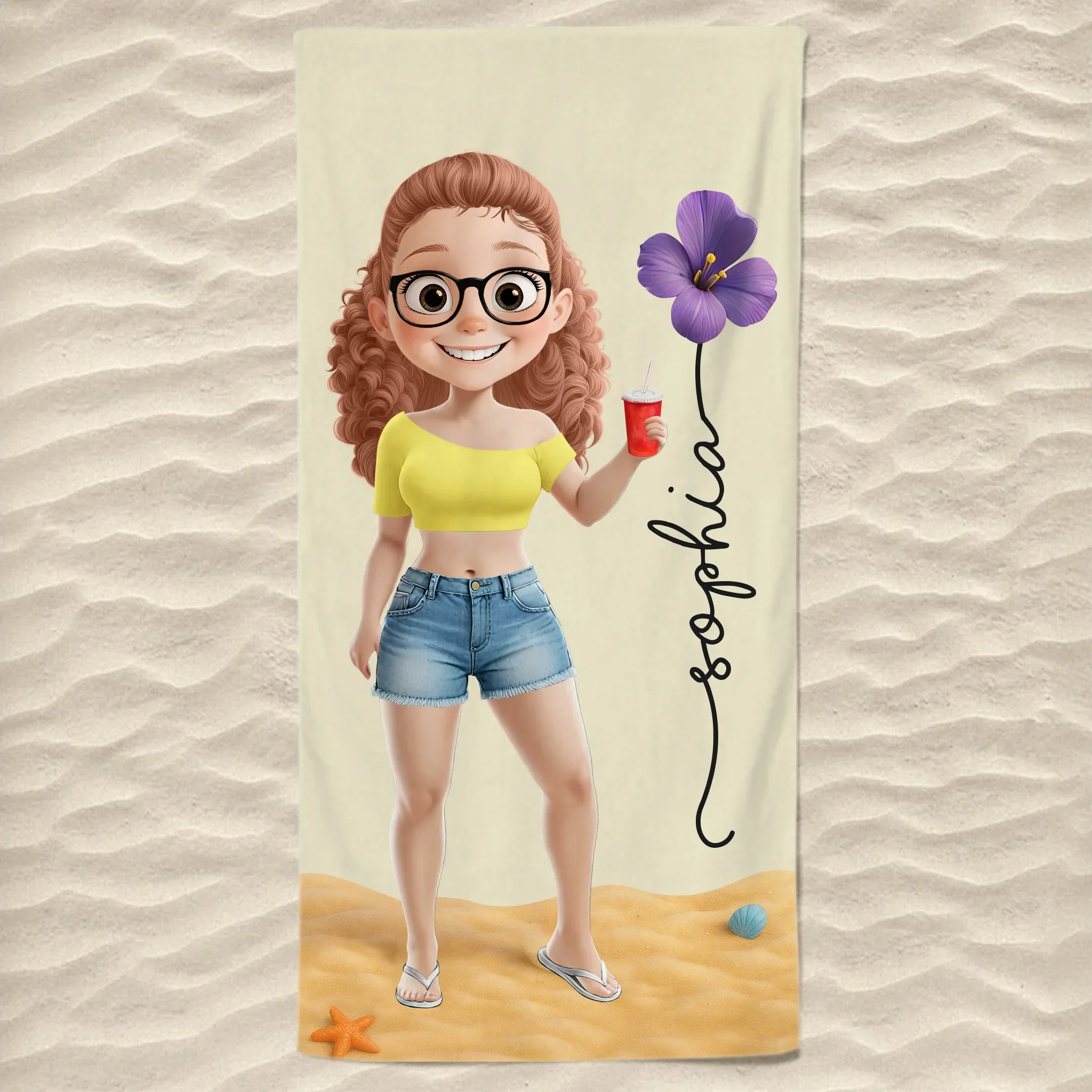 Custom Beach Towel - Personalized Summer Vacation And Travel Gifts For Women, Men - Tan Lines And Good Times