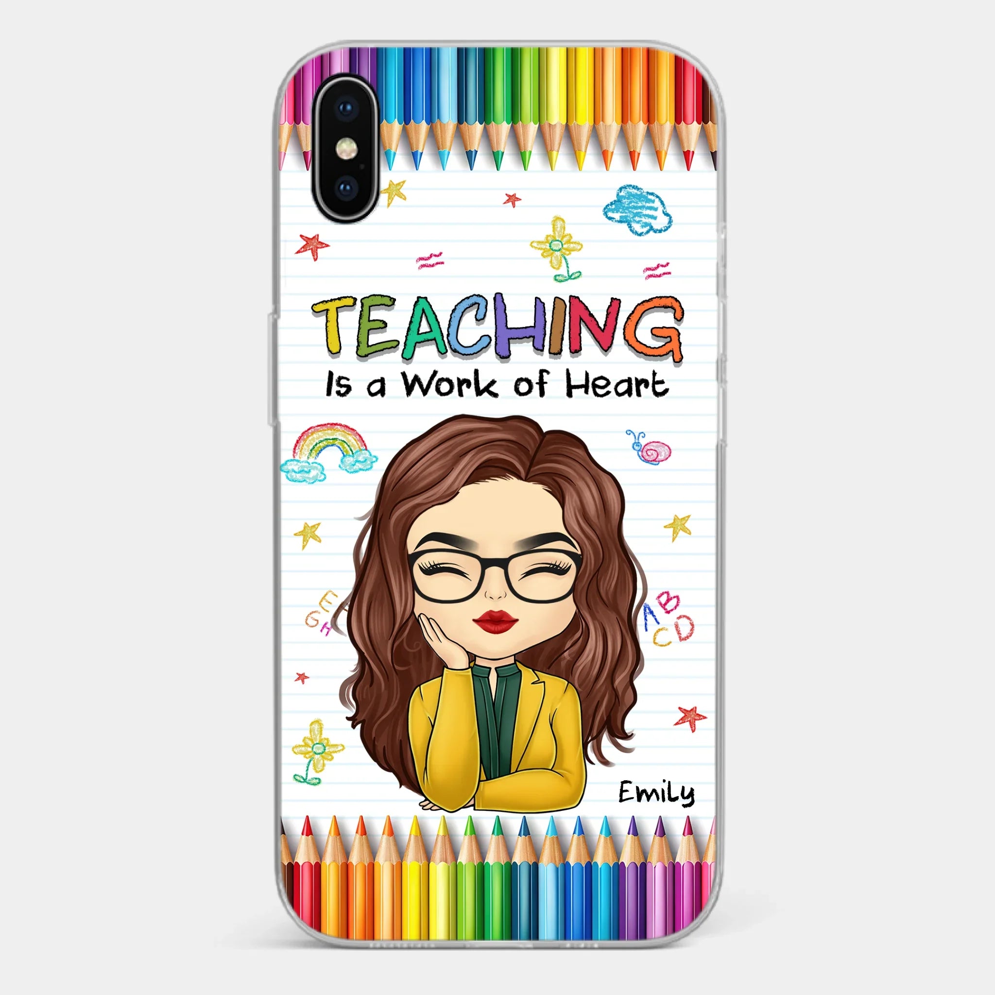 Custom Clear Phone Case - Personalized Birthday Gifts For Teachers - Teachers Grow Dreams