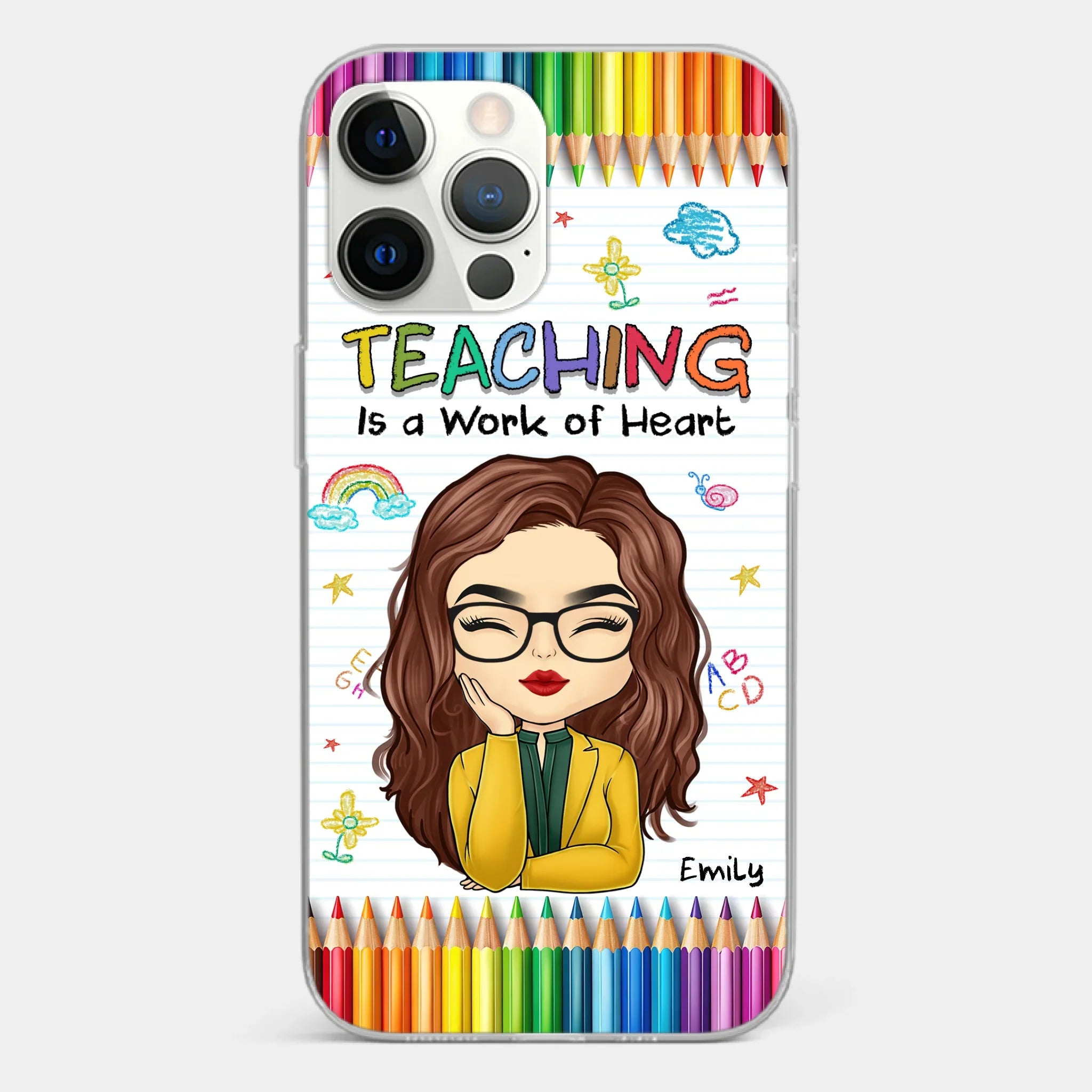 Custom Clear Phone Case - Personalized Birthday Gifts For Teachers - Teachers Grow Dreams