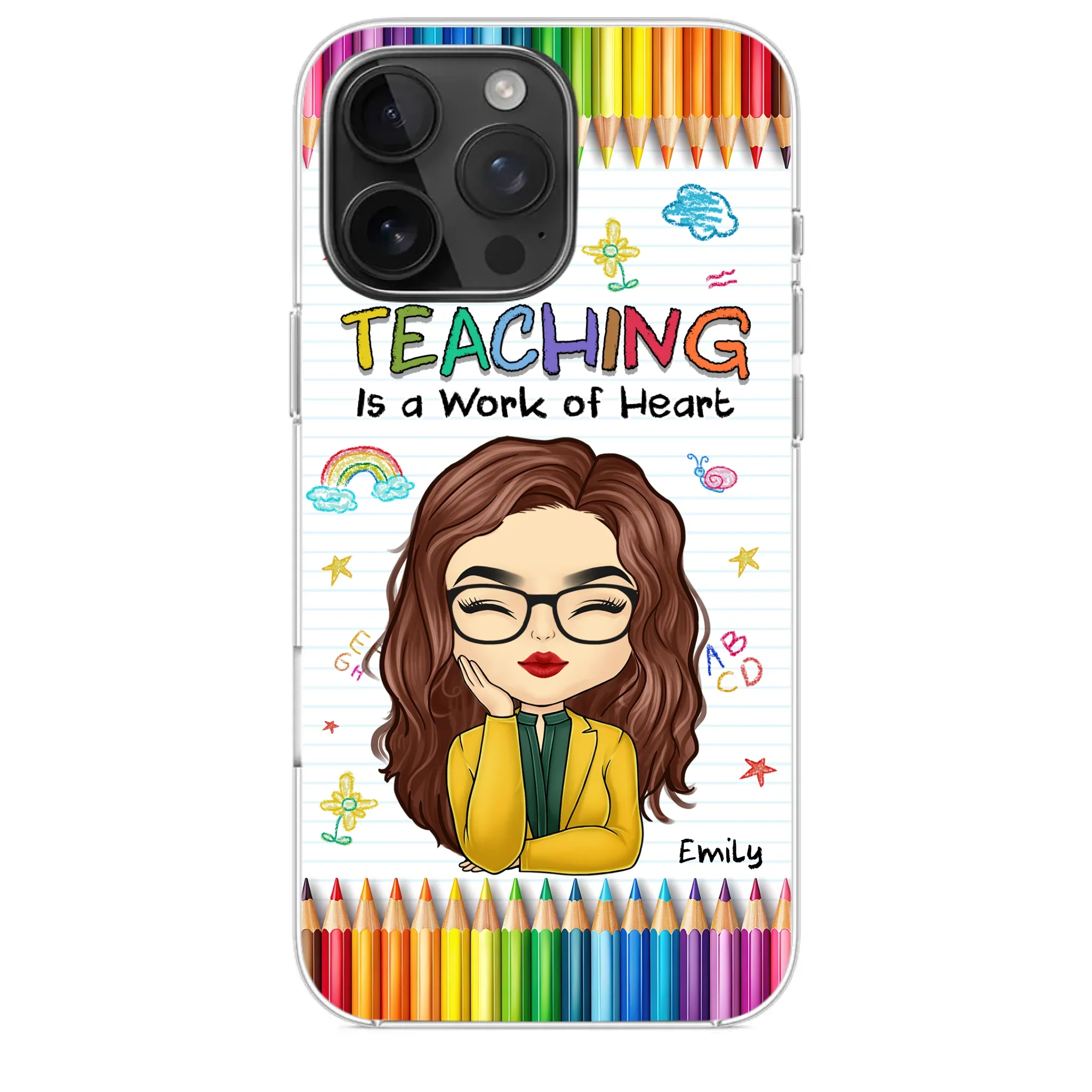 Custom Clear Phone Case - Personalized Birthday Gifts For Teachers - Teachers Grow Dreams