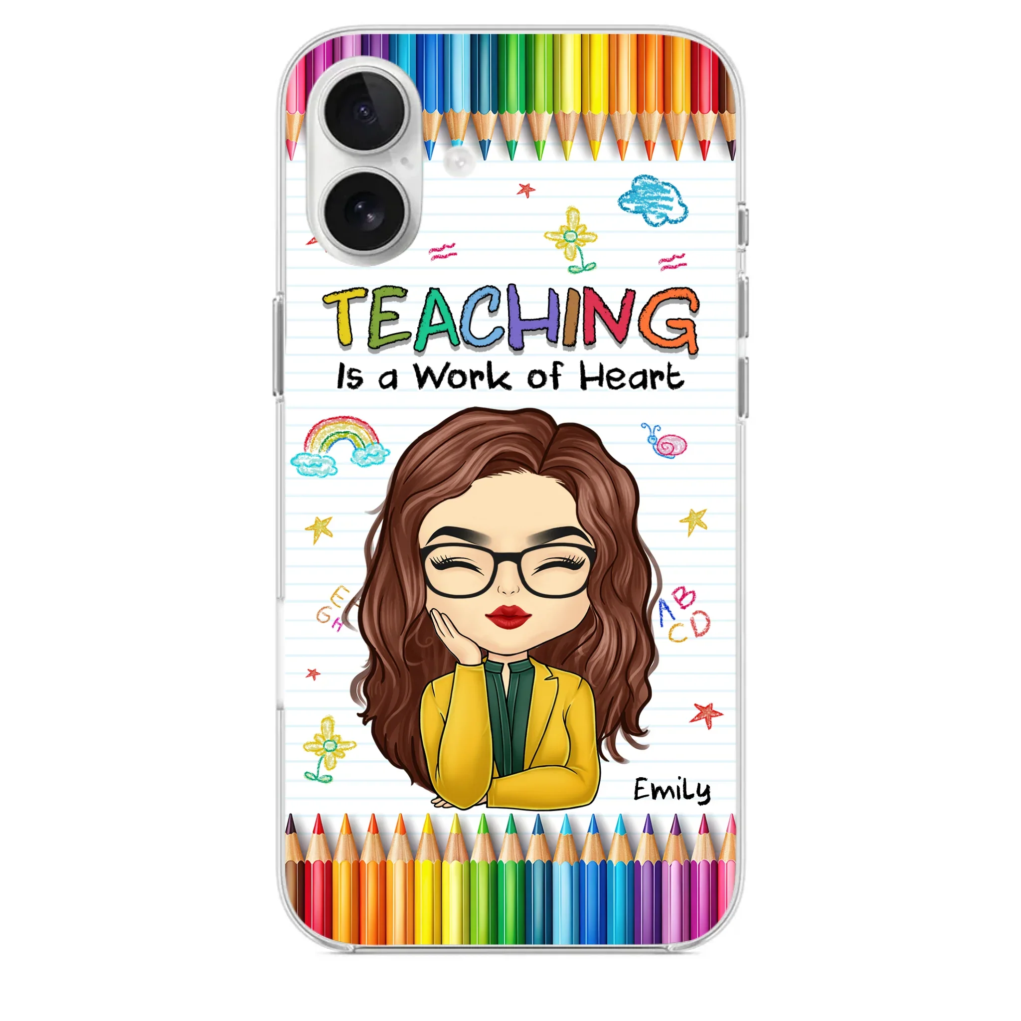 Custom Clear Phone Case - Personalized Birthday Gifts For Teachers - Teachers Grow Dreams