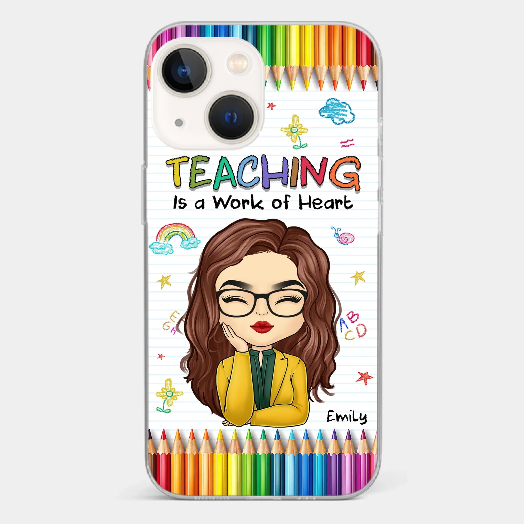Custom Clear Phone Case - Personalized Birthday Gifts For Teachers - Teachers Grow Dreams