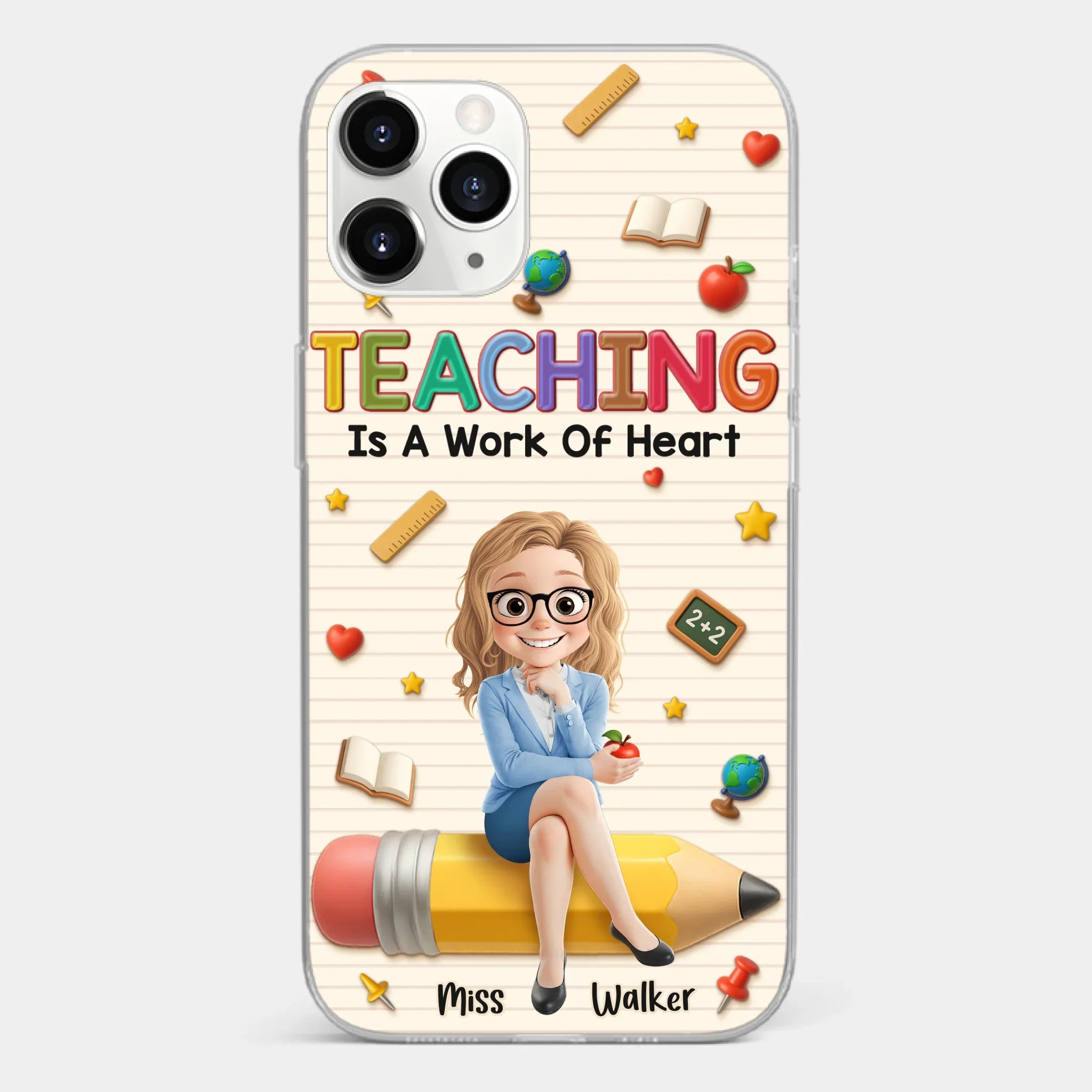 Custom Clear Phone Case - Personalized Back To School Gifts For Teachers - Where Learning Blooms