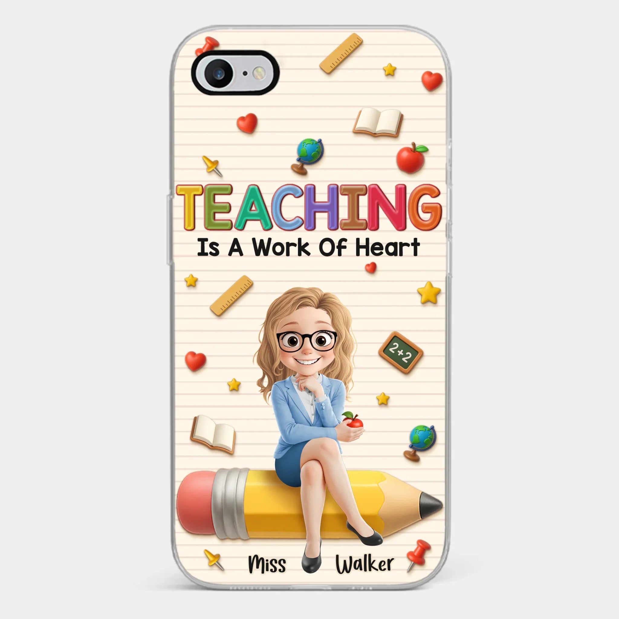Custom Clear Phone Case - Personalized Back To School Gifts For Teachers - Where Learning Blooms