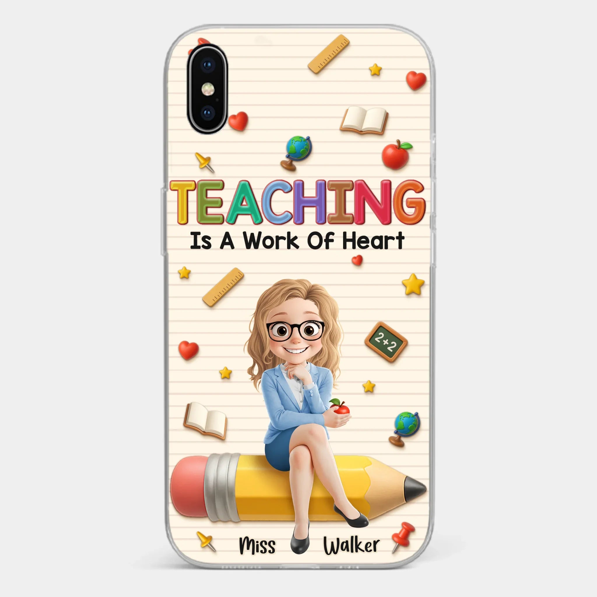 Custom Clear Phone Case - Personalized Back To School Gifts For Teachers - Where Learning Blooms