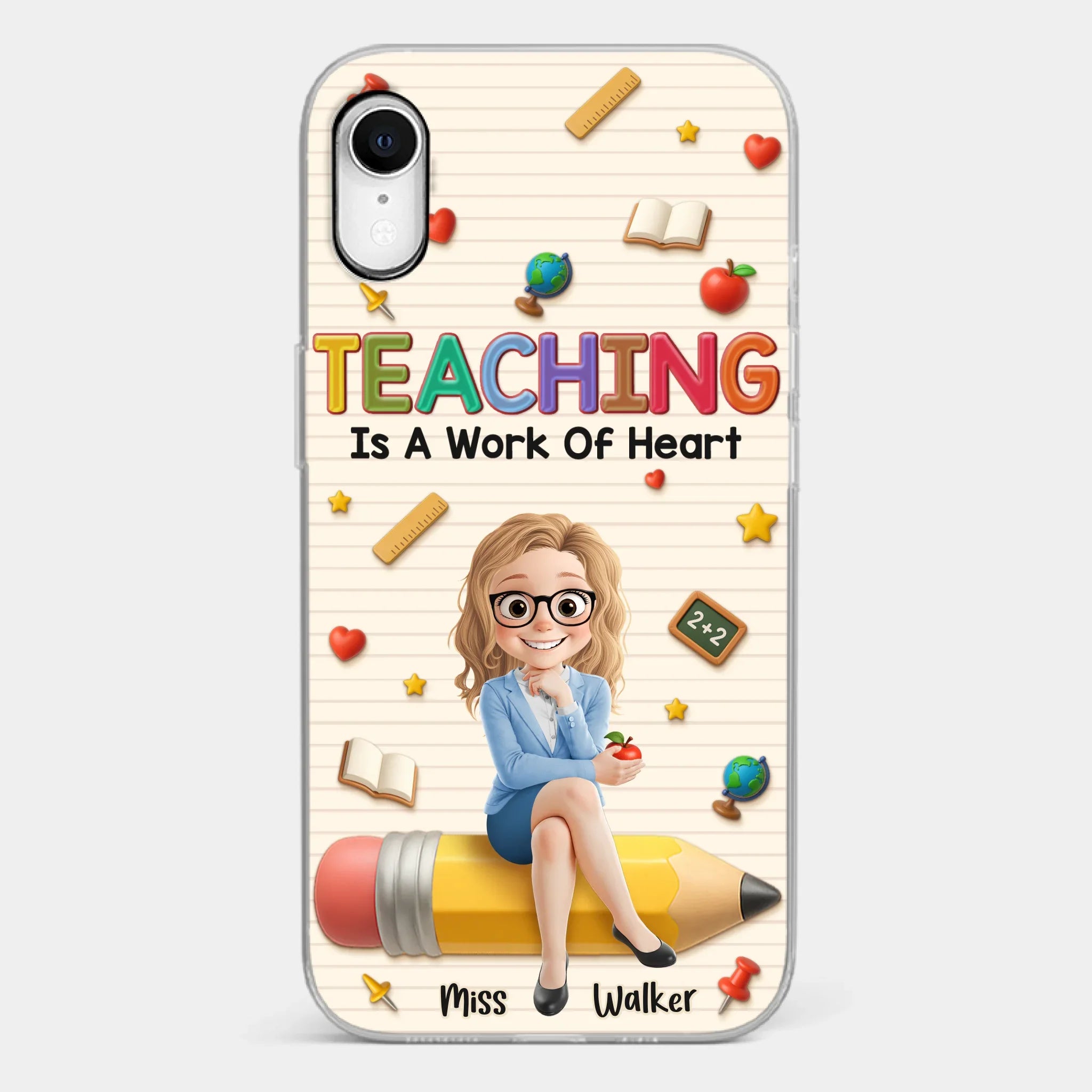 Custom Clear Phone Case - Personalized Back To School Gifts For Teachers - Where Learning Blooms