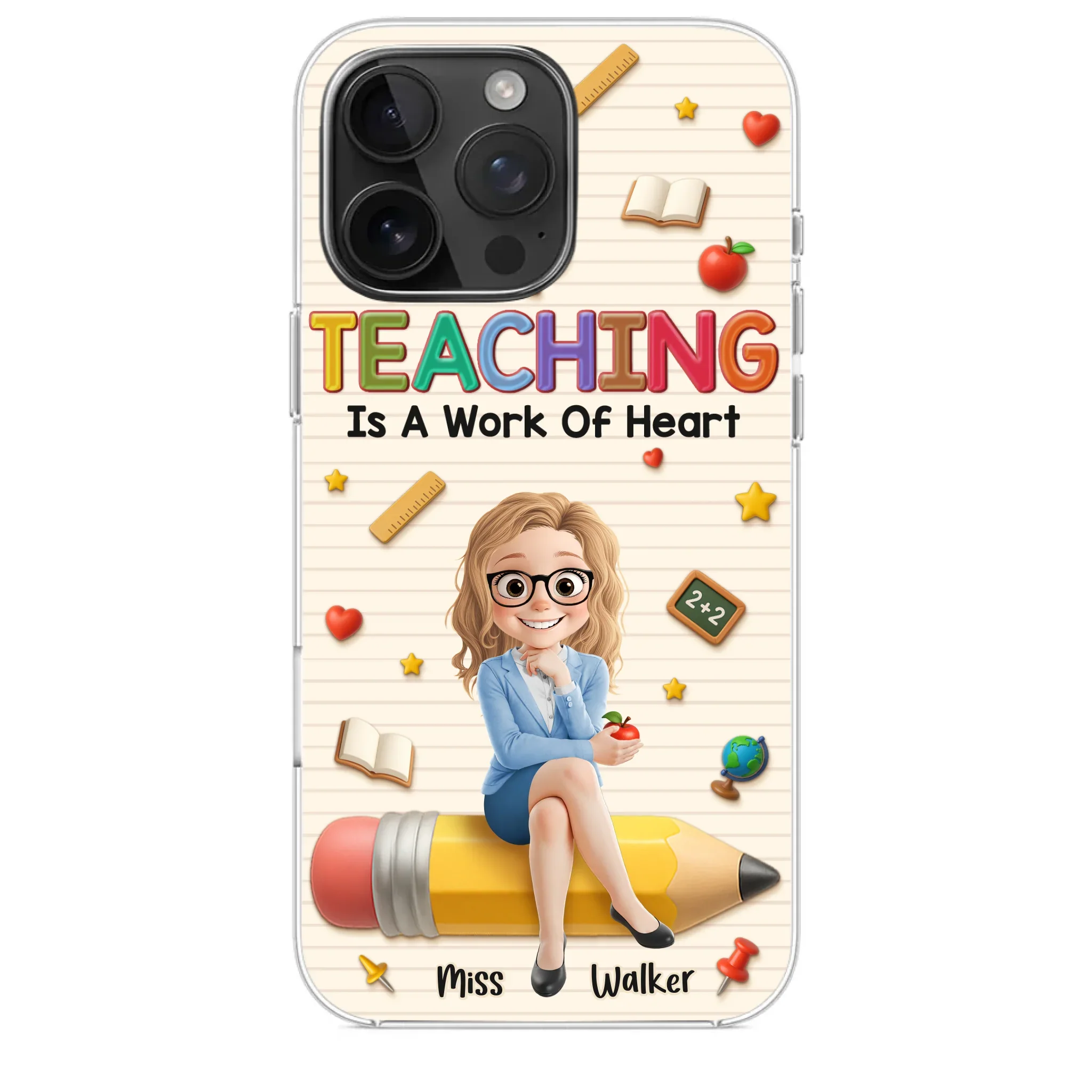 Custom Clear Phone Case - Personalized Back To School Gifts For Teachers - Where Learning Blooms