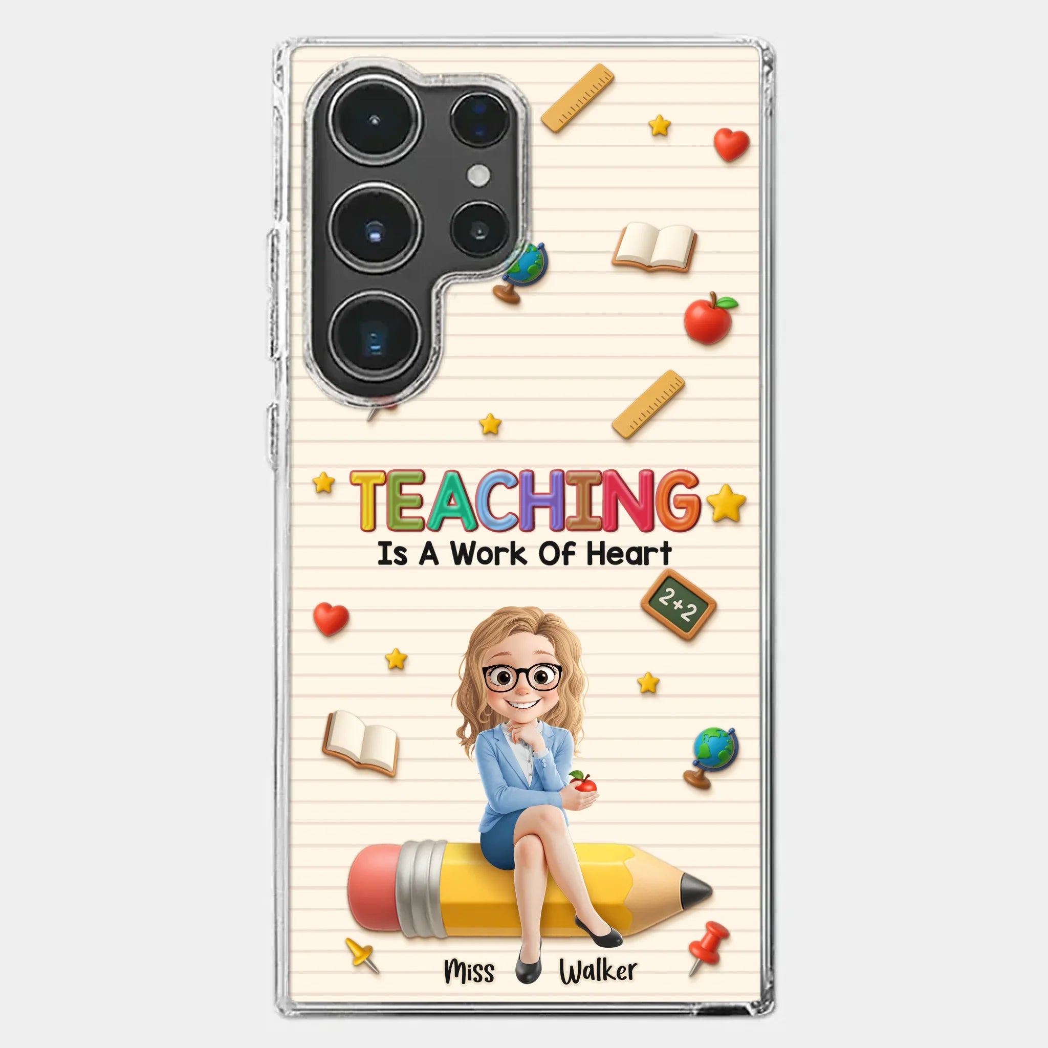Custom Clear Phone Case - Personalized Back To School Gifts For Teachers - Where Learning Blooms