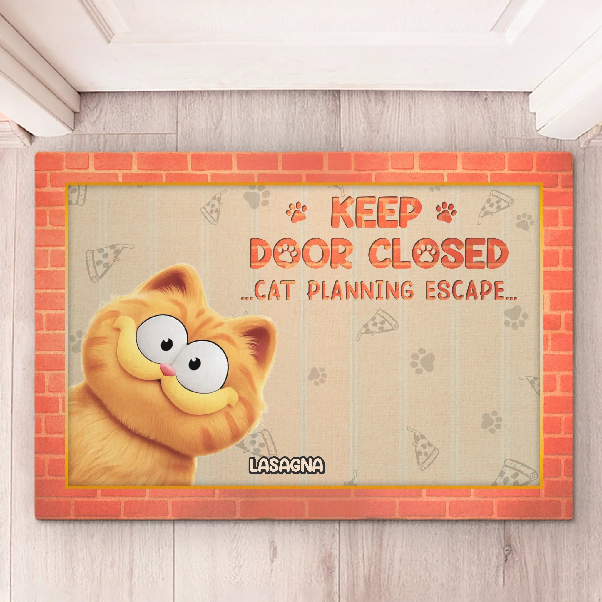 Custom Home Decor Decorative Mat - Personalized Birthday Gifts For Cat Lovers, Cat Mom And Dad - Exit Strategy In Progress Here