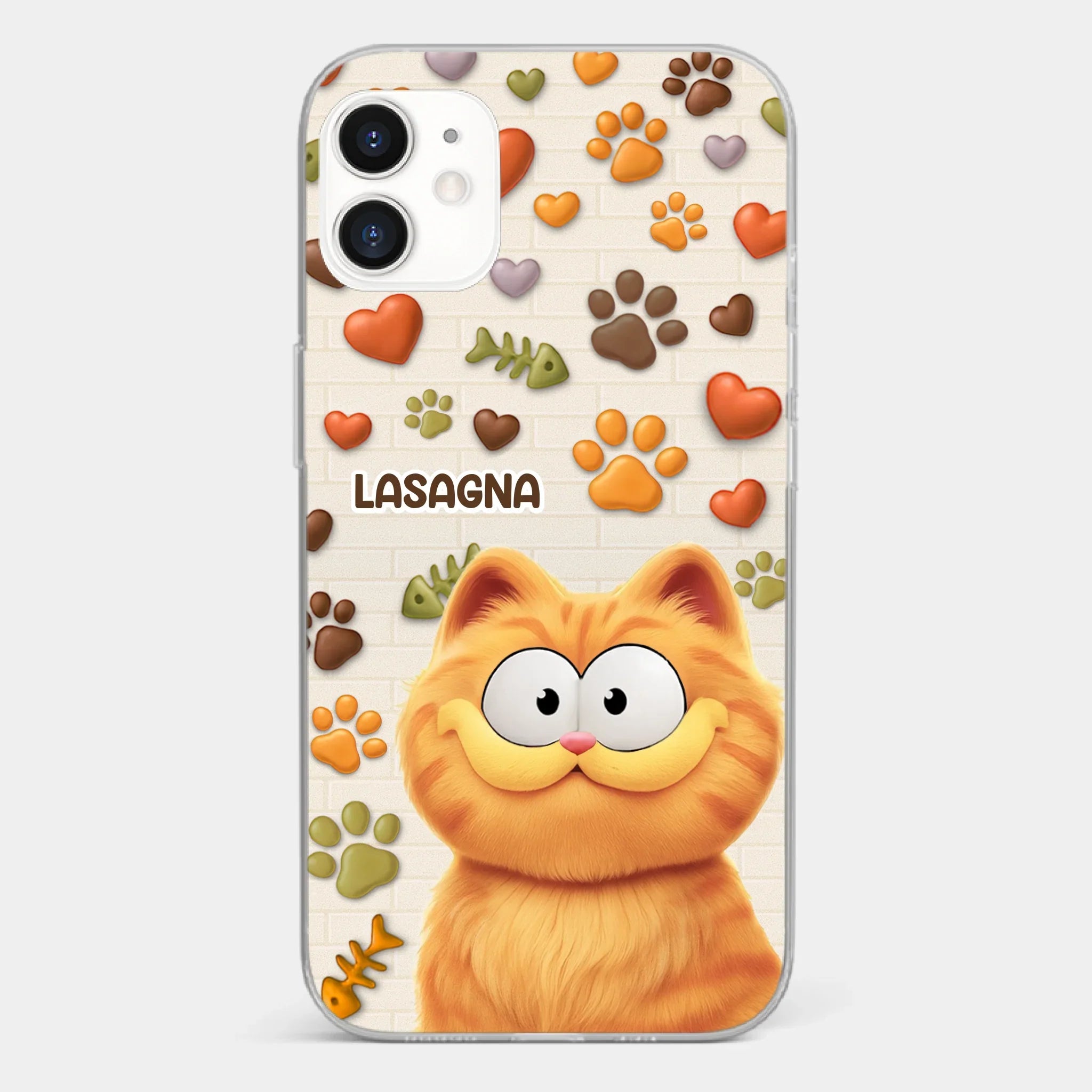 Custom 3D Inflated Effect Printed Clear Phone Case - Personalized Birthday Gifts For Cat Lovers, Cat Mom And Dad - Furry Friends Brighten Every Call
