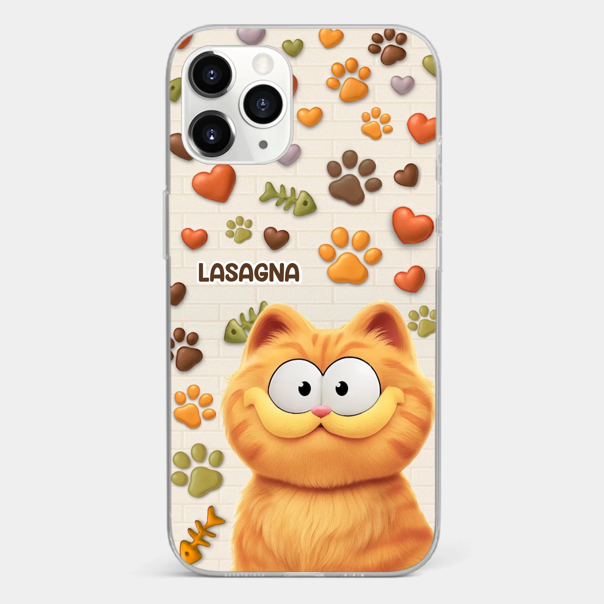 Custom 3D Inflated Effect Printed Clear Phone Case - Personalized Birthday Gifts For Cat Lovers, Cat Mom And Dad - Furry Friends Brighten Every Call