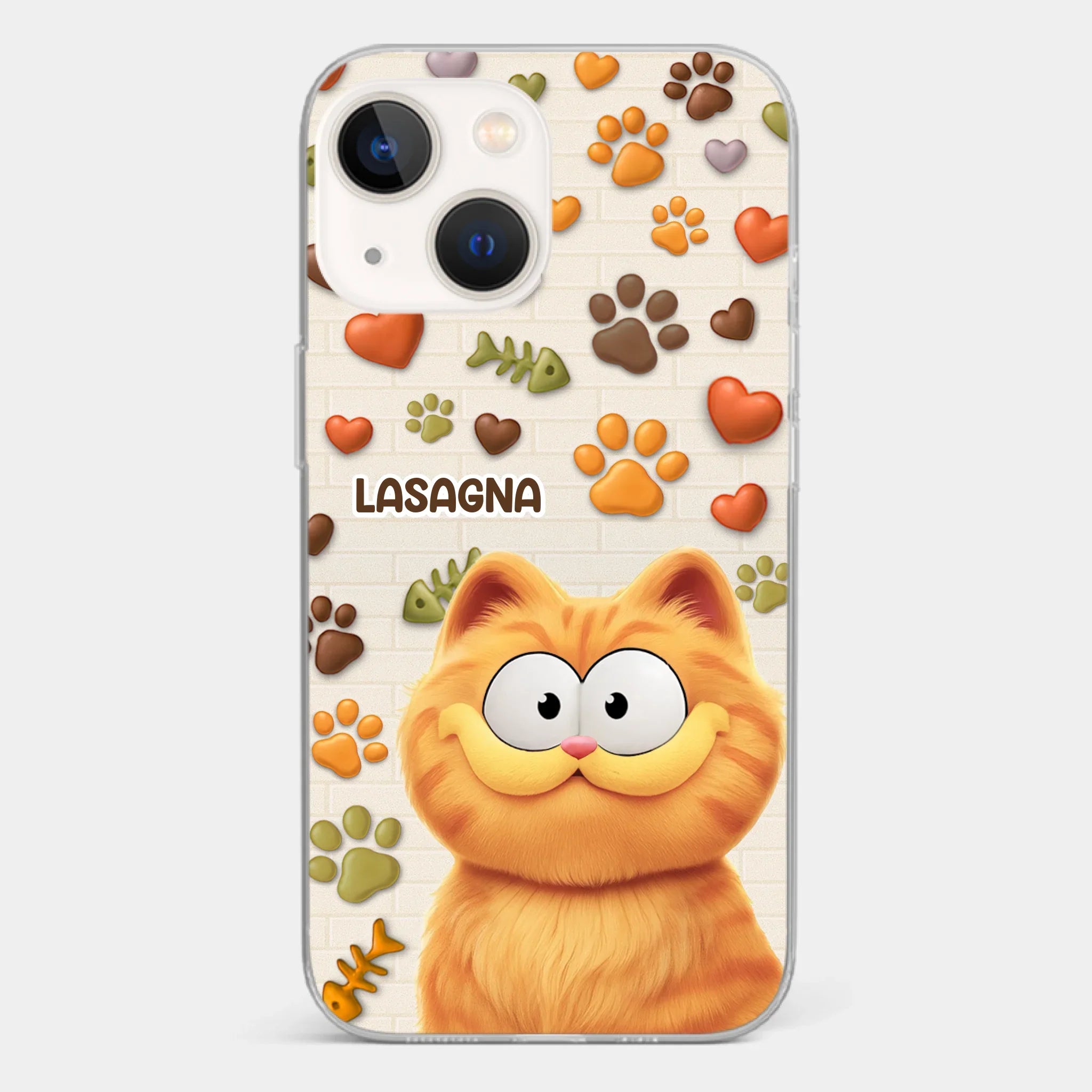 Custom 3D Inflated Effect Printed Clear Phone Case - Personalized Birthday Gifts For Cat Lovers, Cat Mom And Dad - Furry Friends Brighten Every Call