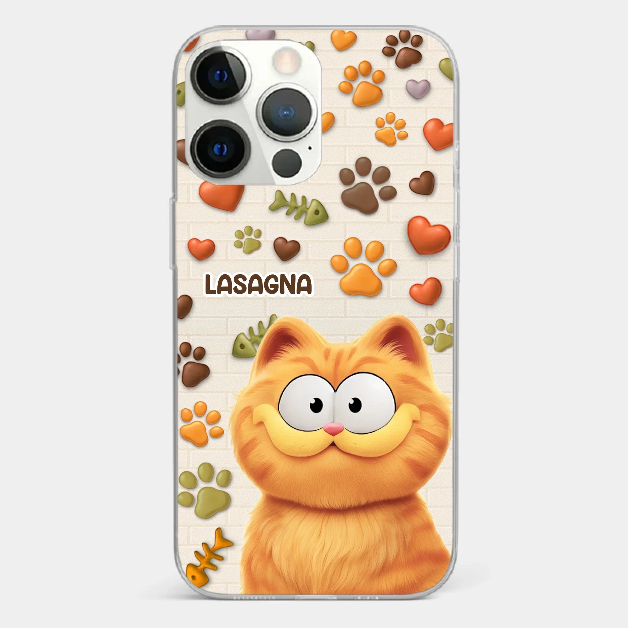 Custom 3D Inflated Effect Printed Clear Phone Case - Personalized Birthday Gifts For Cat Lovers, Cat Mom And Dad - Furry Friends Brighten Every Call